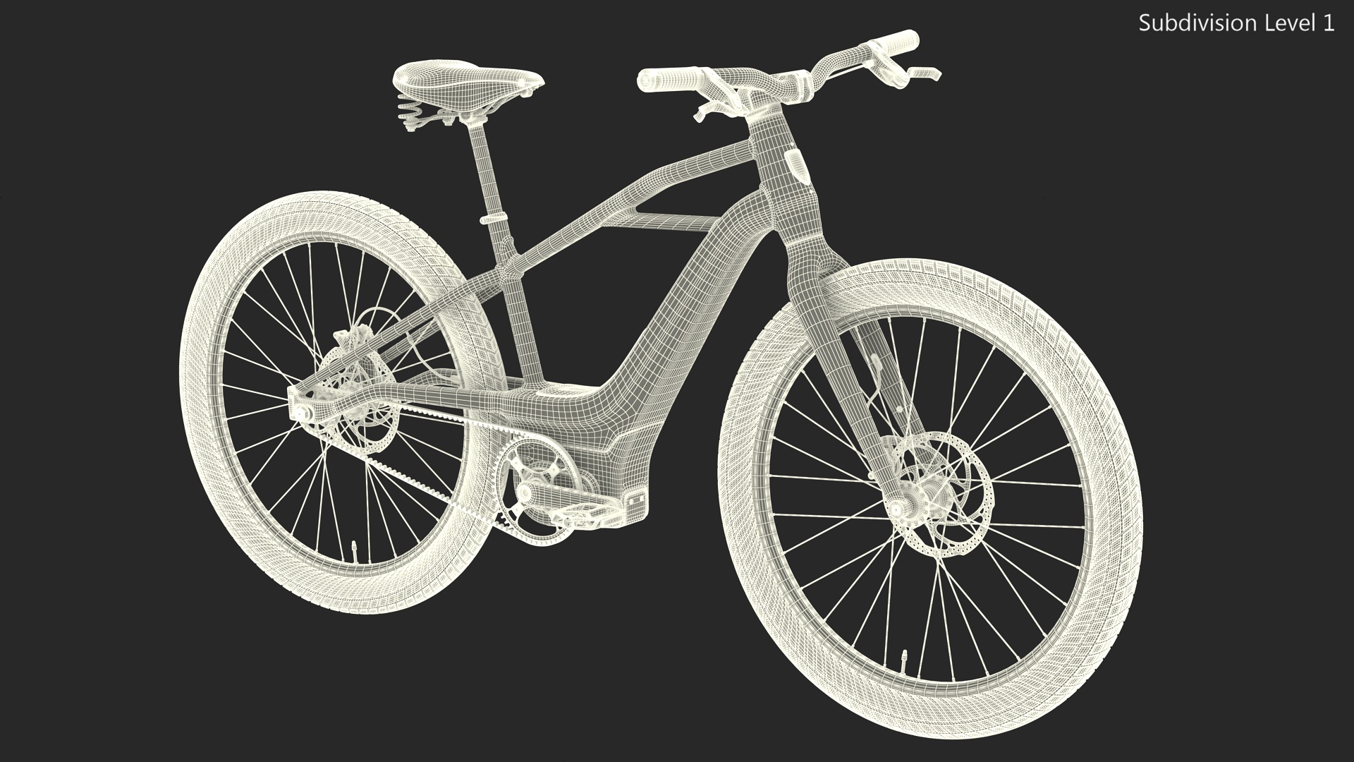 3D Electric Bike Harley Davidson Rigged