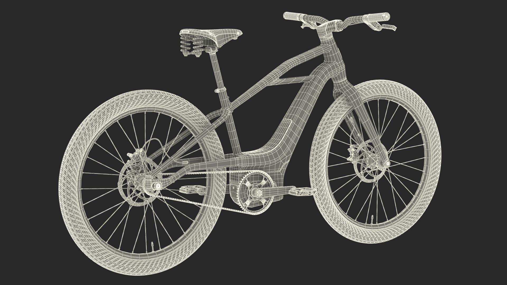 3D Electric Bike Harley Davidson Rigged