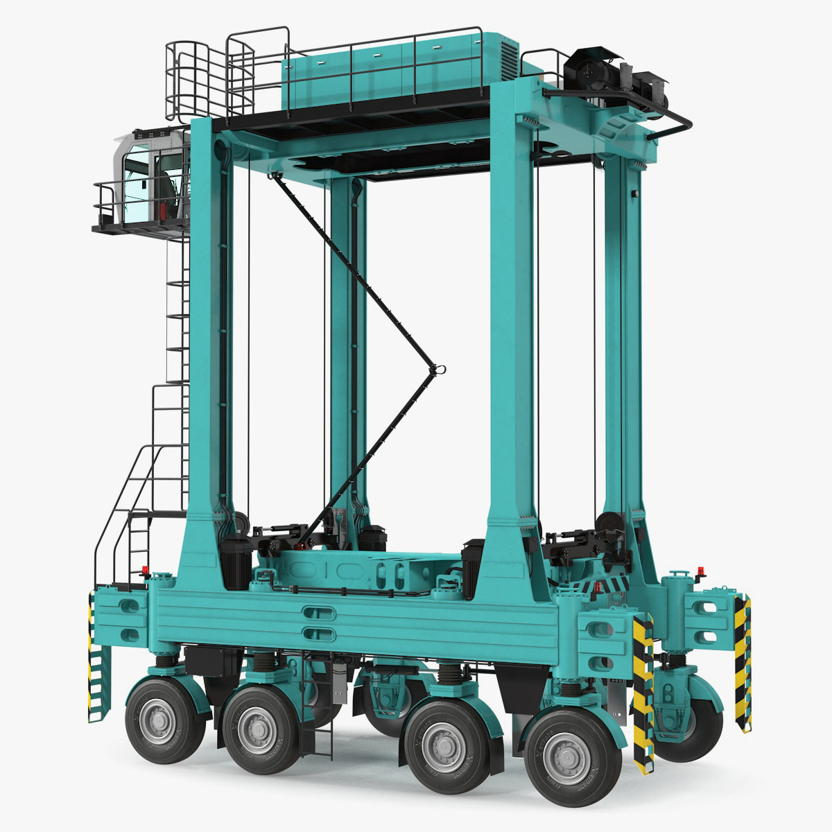 Hybrid Straddle Carrier 3D Model, view 6