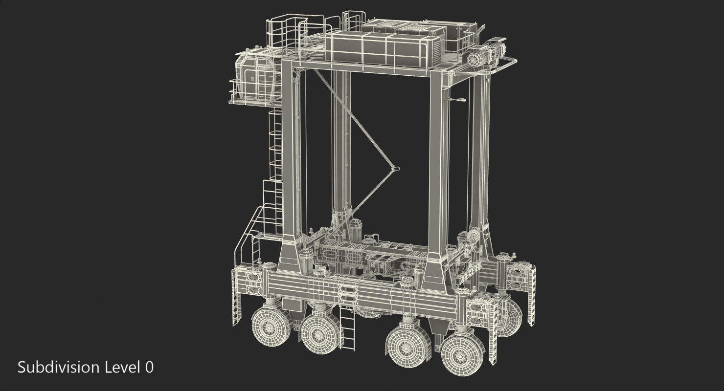 3D Hybrid Straddle Carrier model