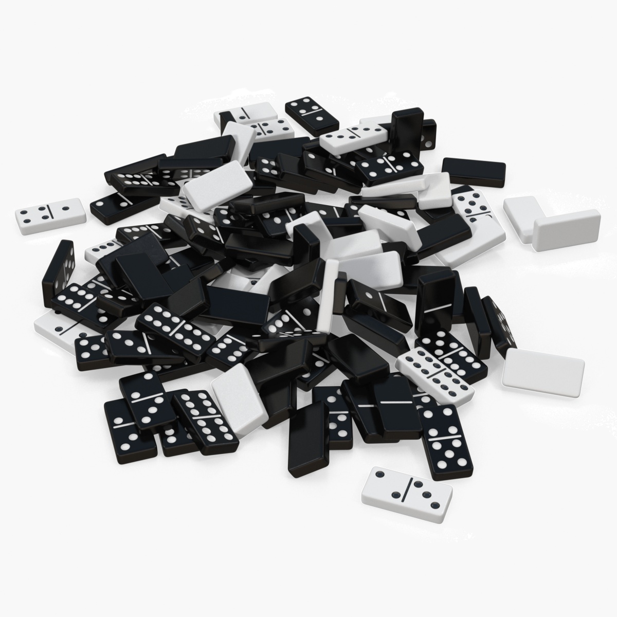 Bunch of Dominoes 3D Model