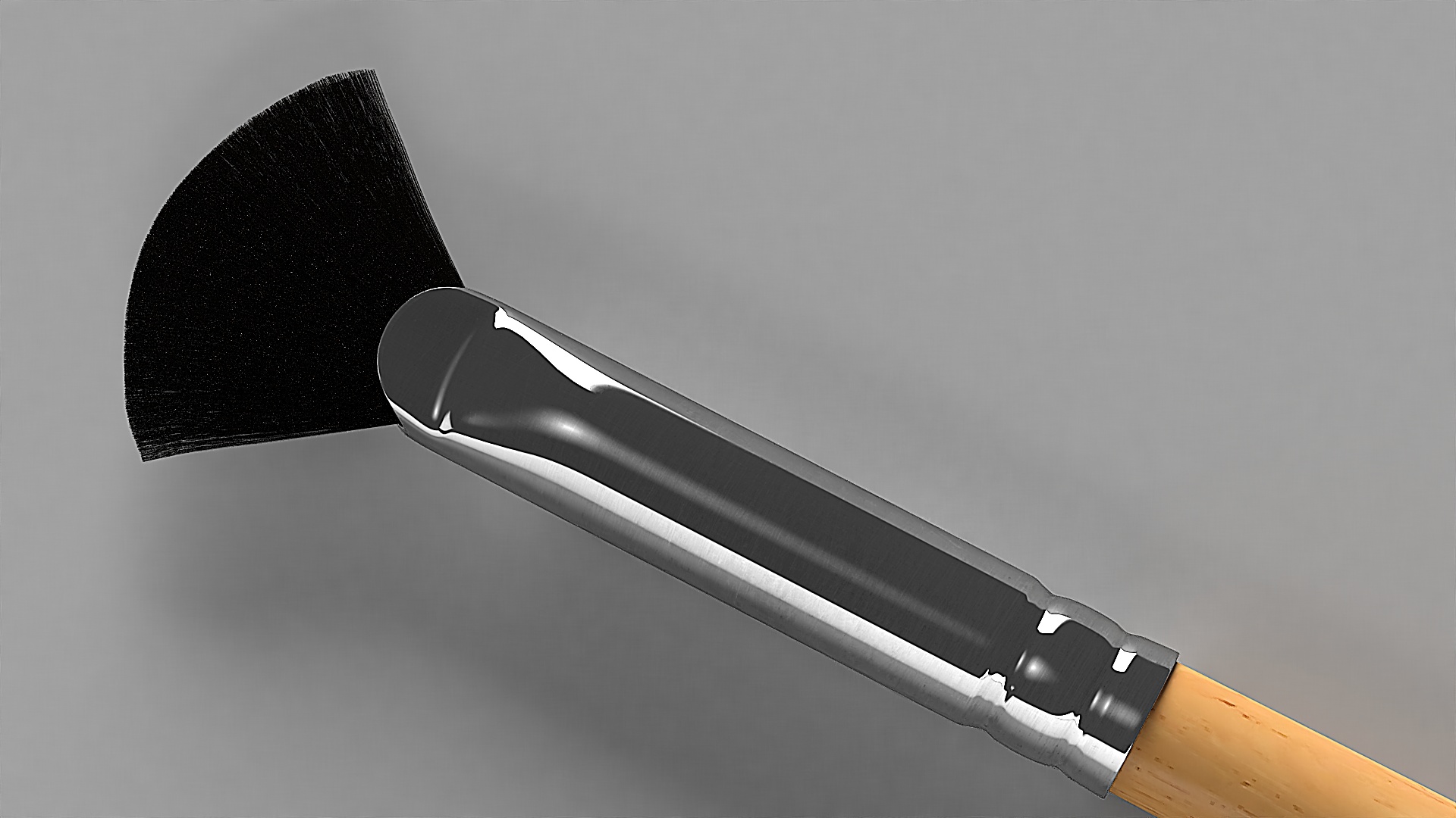 3D Artist Paint Brush Fan with Fur
