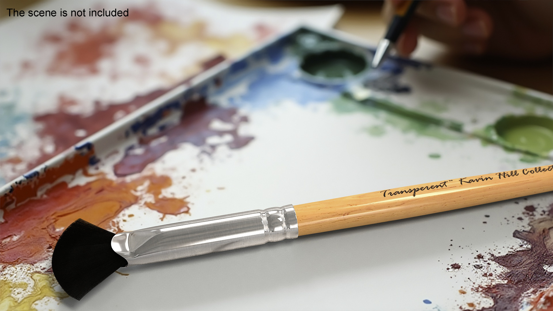 3D Artist Paint Brush Fan with Fur
