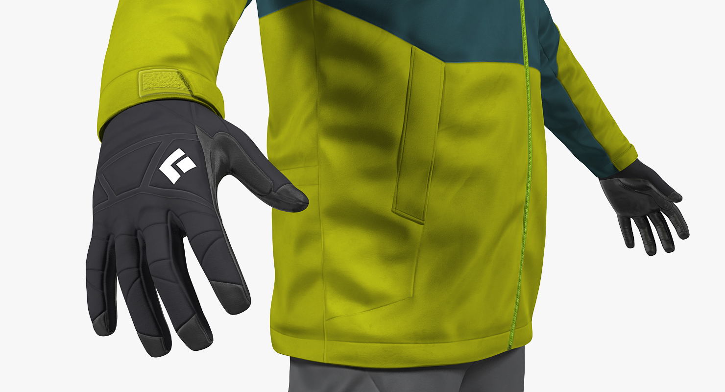 3D Winter Hiking Gear model