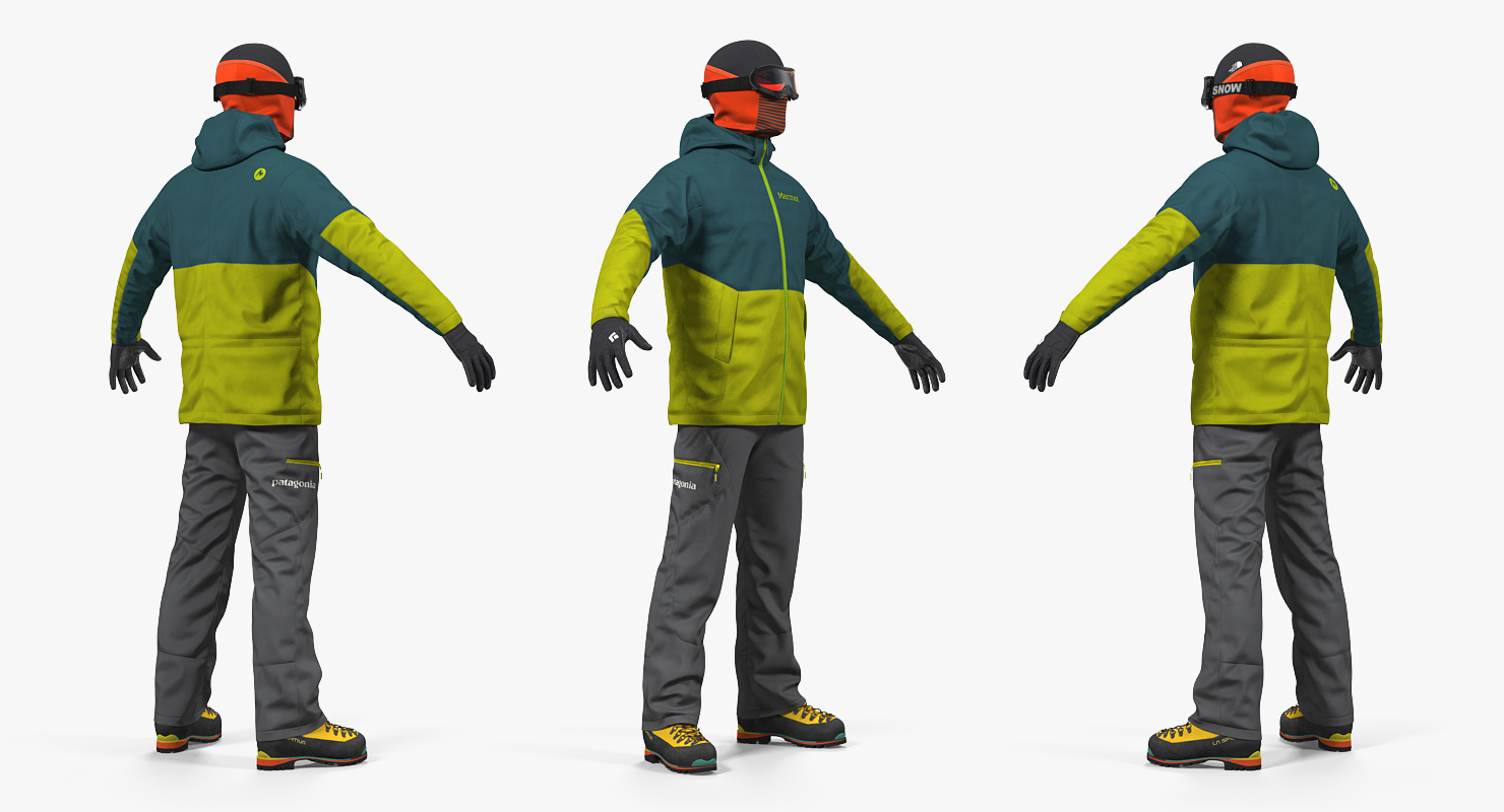 3D Winter Hiking Gear model