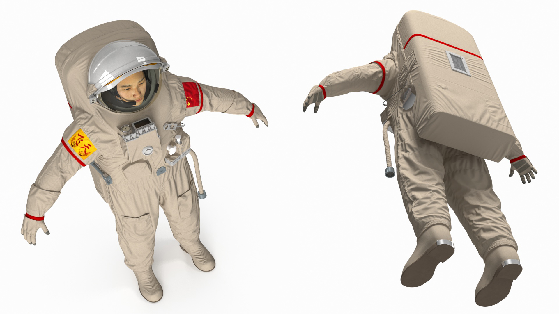 3D Astronaut Wearing Feitian Space Suit
