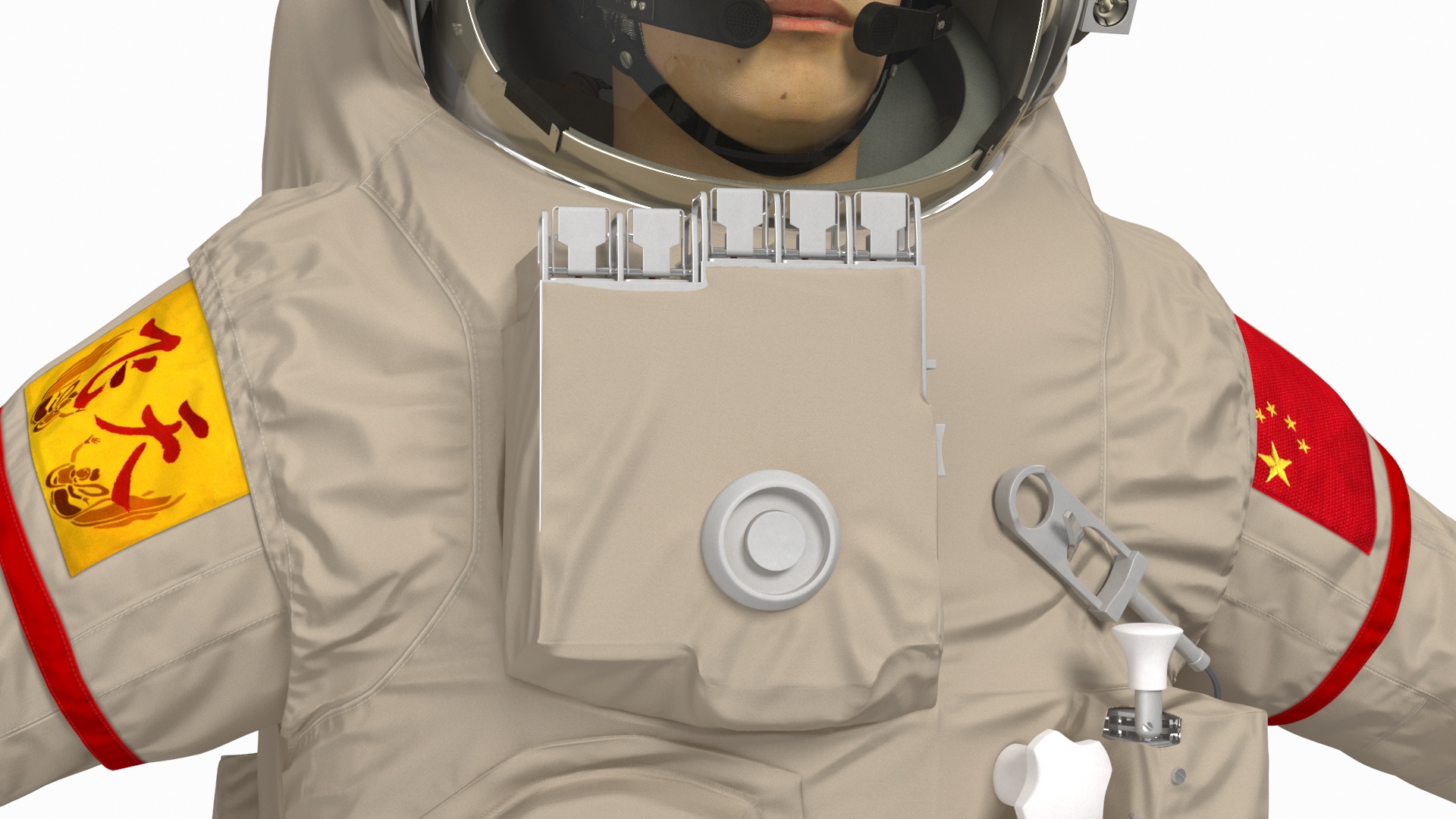3D Astronaut Wearing Feitian Space Suit