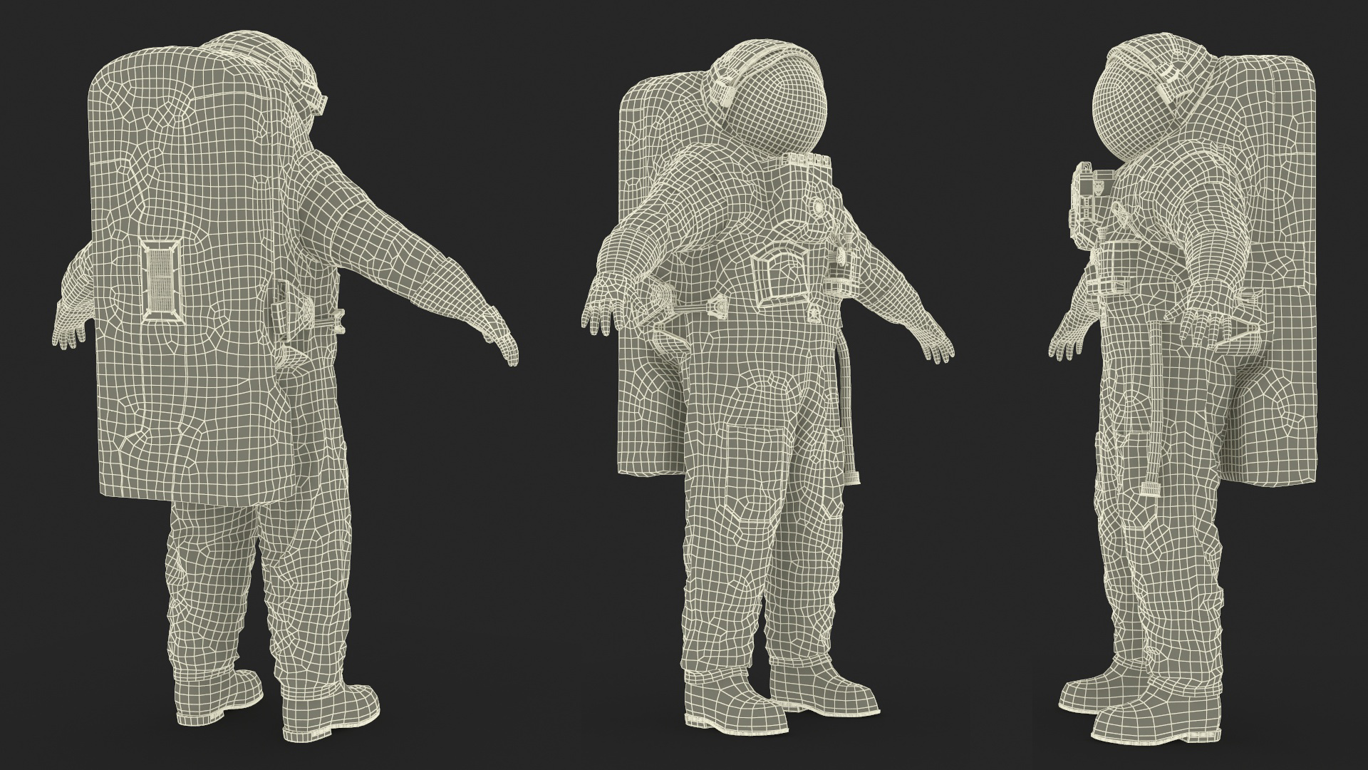 3D Astronaut Wearing Feitian Space Suit