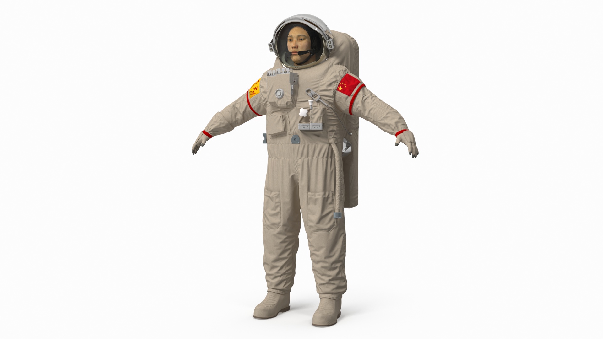 3D Astronaut Wearing Feitian Space Suit