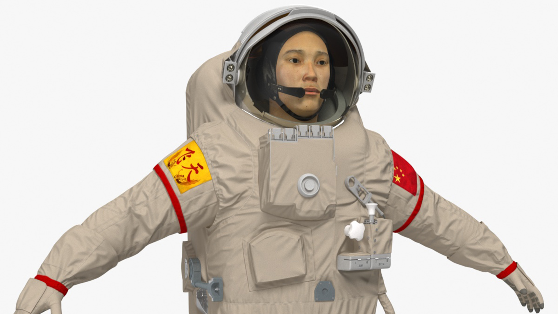3D Astronaut Wearing Feitian Space Suit