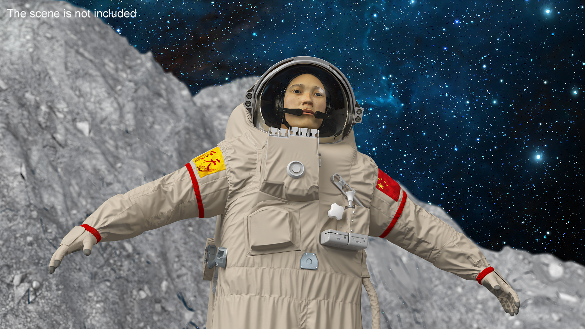 3D Astronaut Wearing Feitian Space Suit