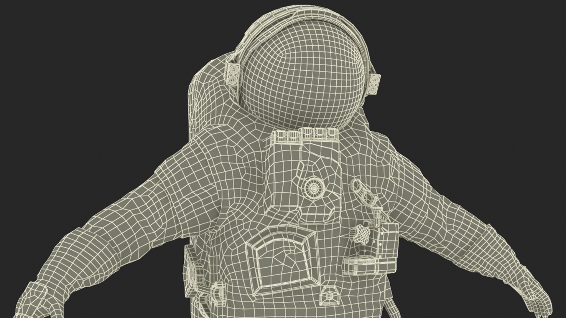 3D Astronaut Wearing Feitian Space Suit