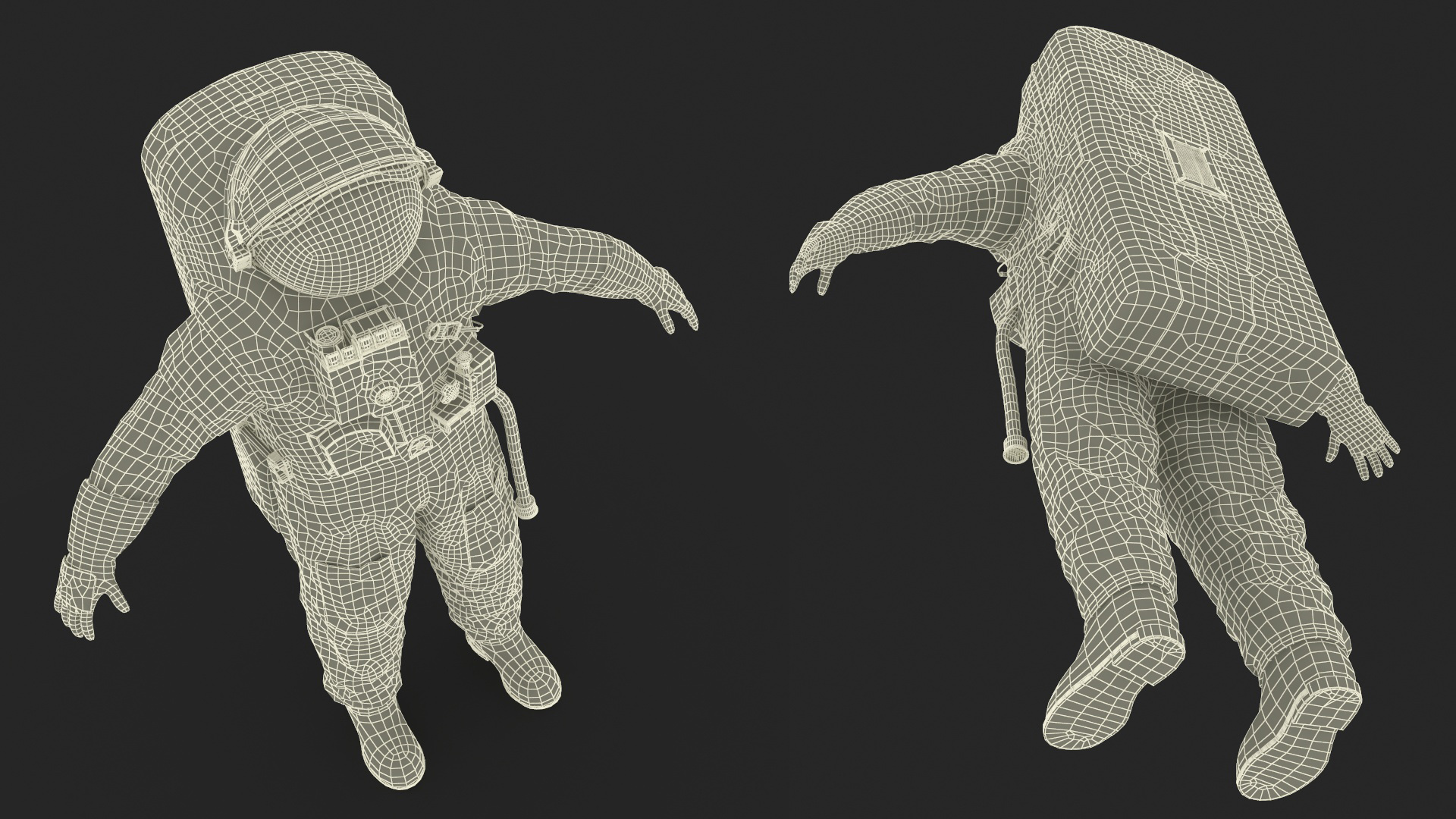 3D Astronaut Wearing Feitian Space Suit