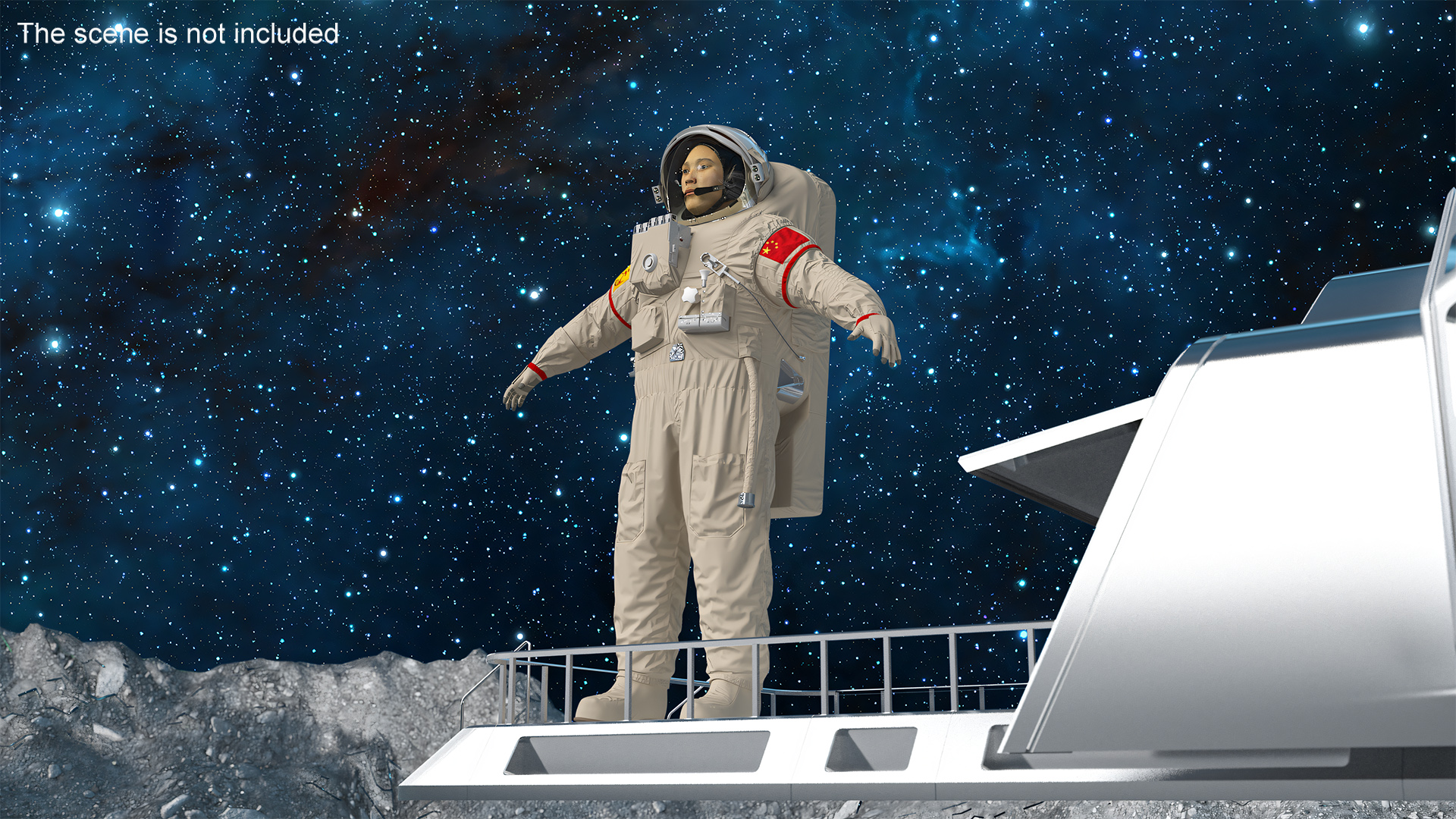 3D Astronaut Wearing Feitian Space Suit