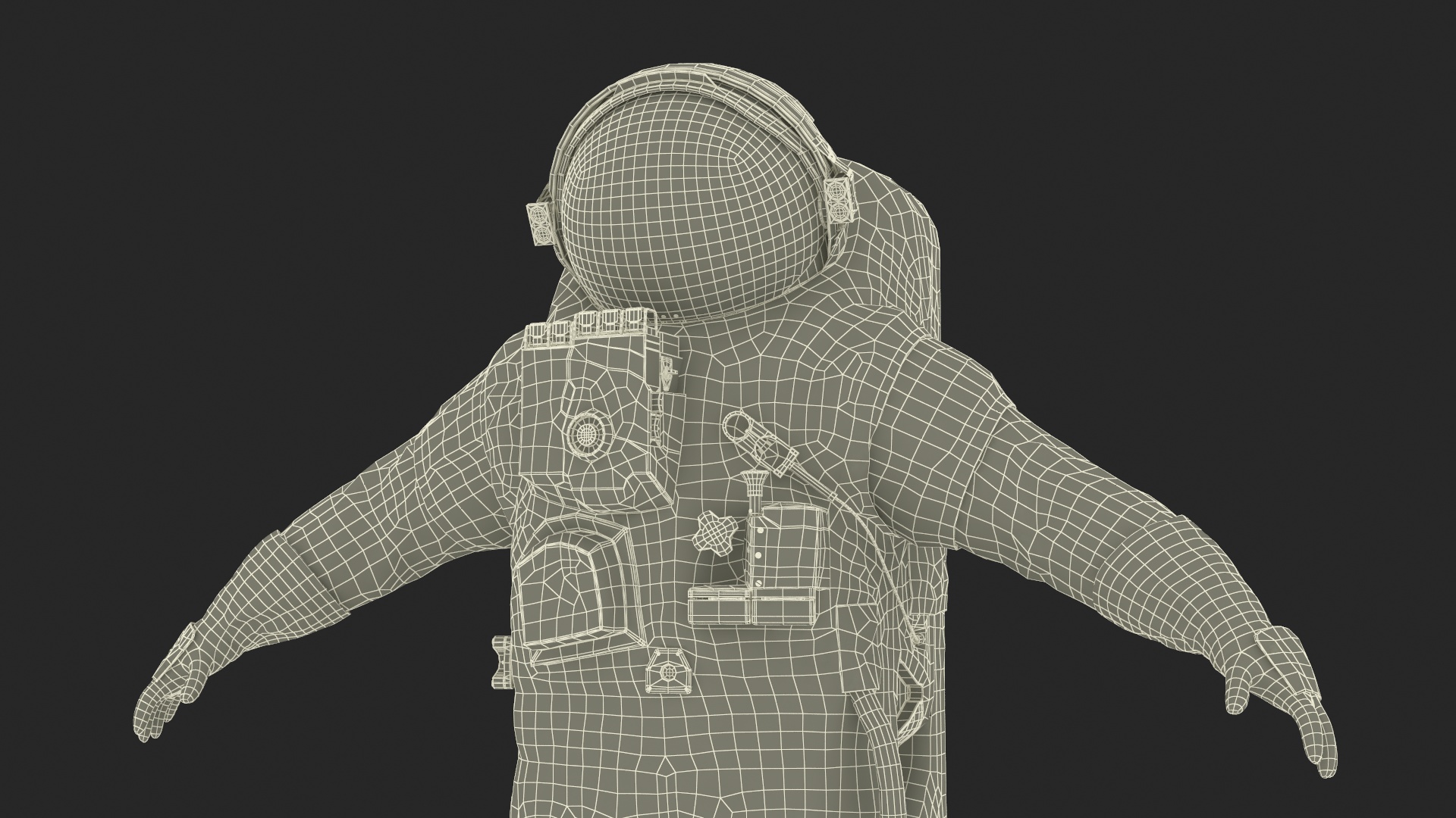 3D Astronaut Wearing Feitian Space Suit
