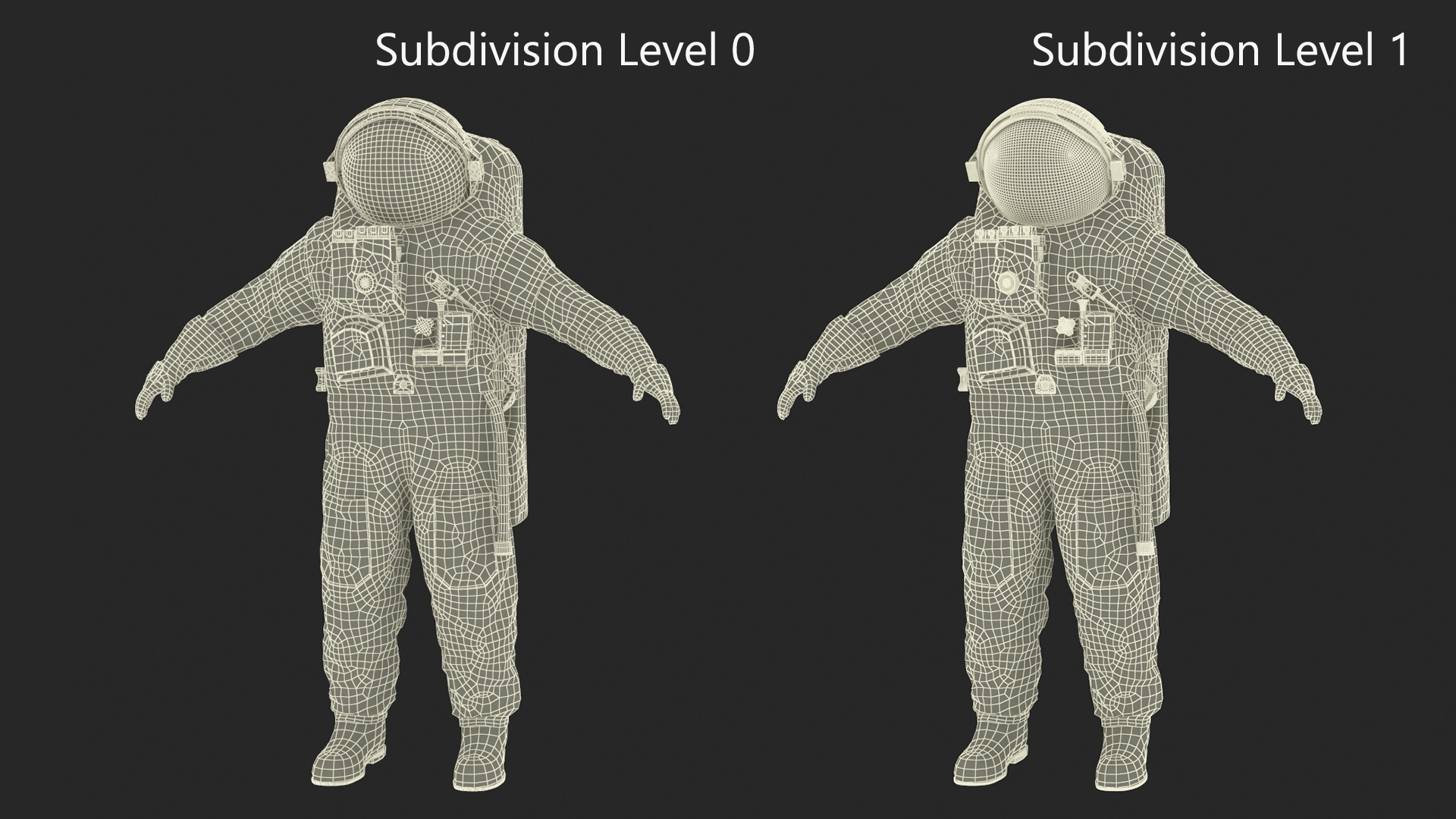 3D Astronaut Wearing Feitian Space Suit