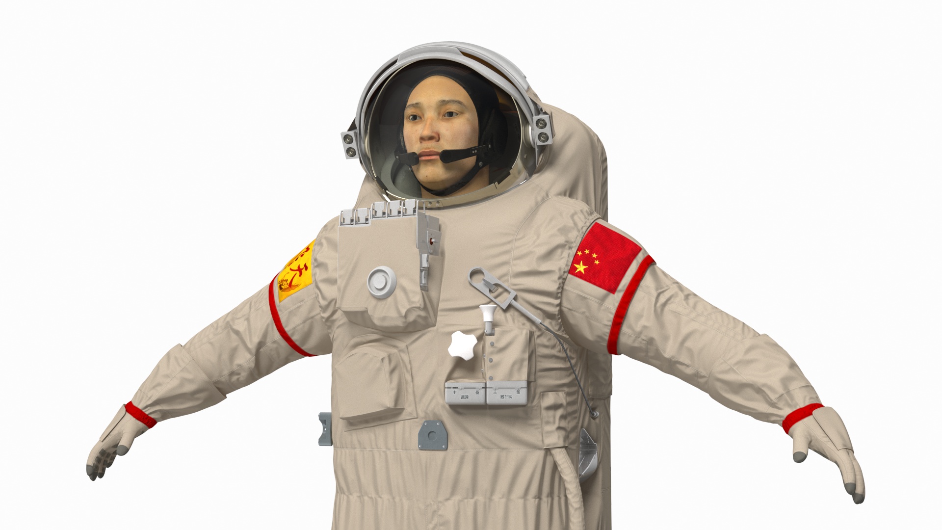3D Astronaut Wearing Feitian Space Suit