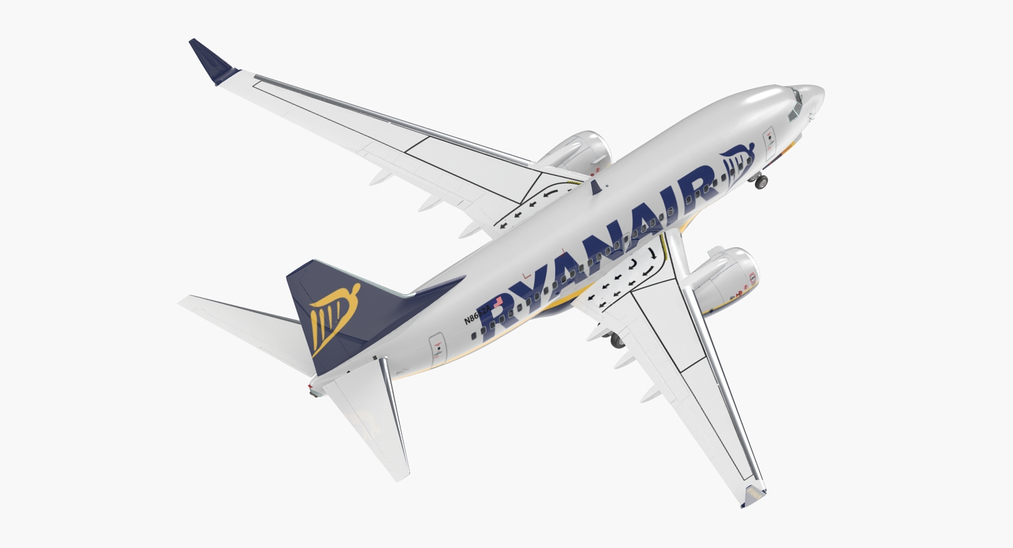 Boeing 737 600 Ryanair 3D