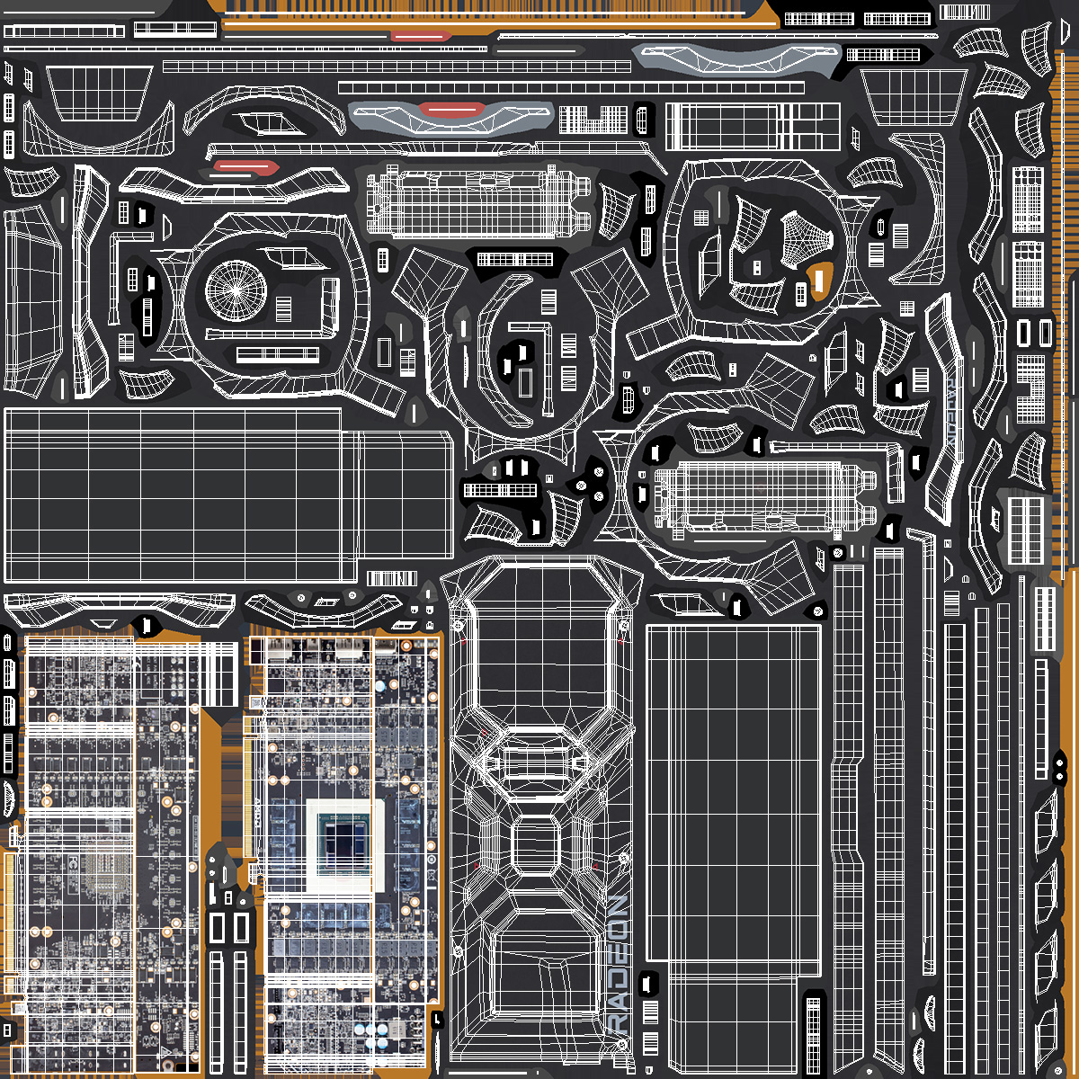 AMD 7900 Series Graphics Card 3D model