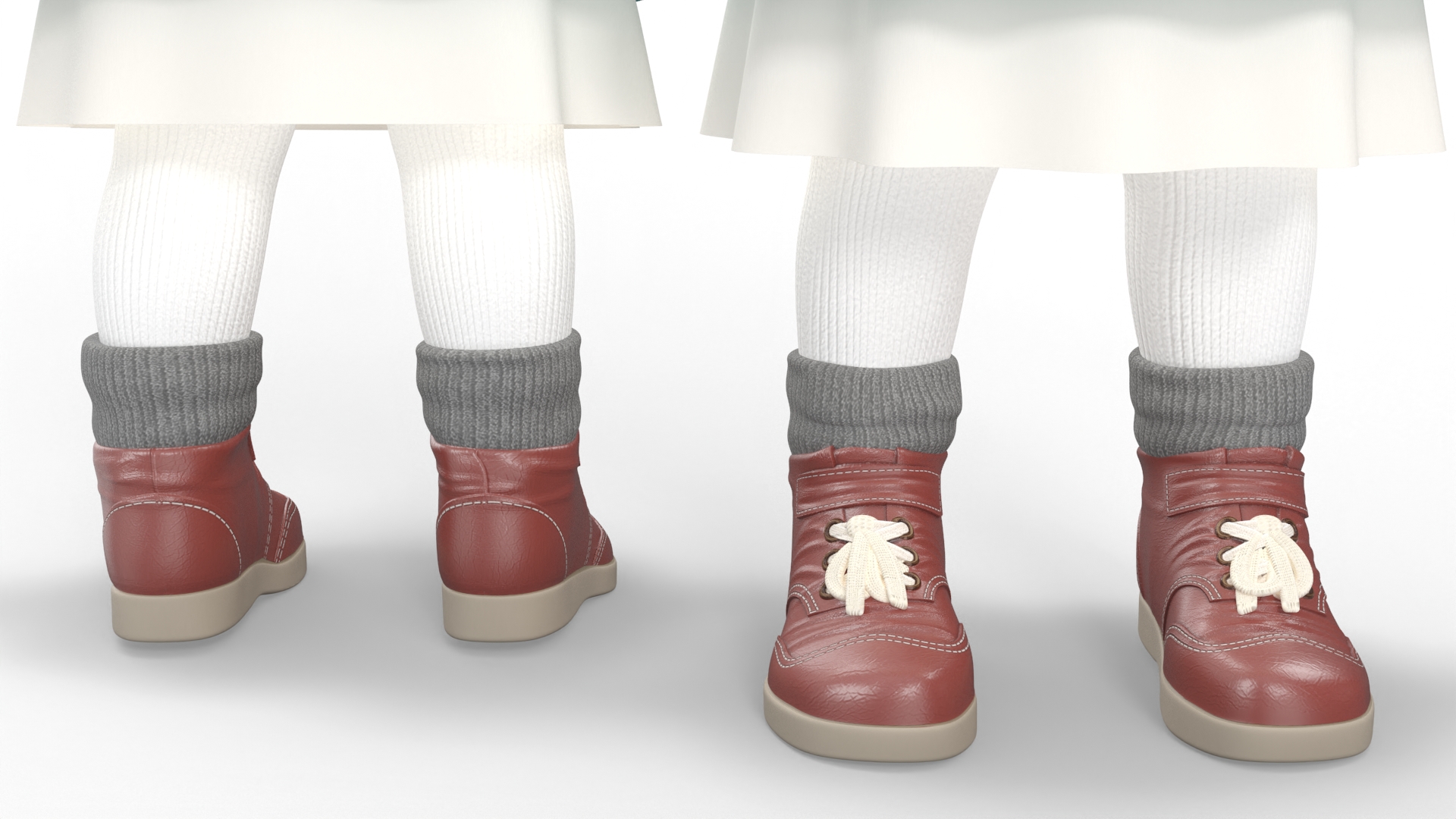 Baby Girl Outdoor Autumn Style A-Pose 3D