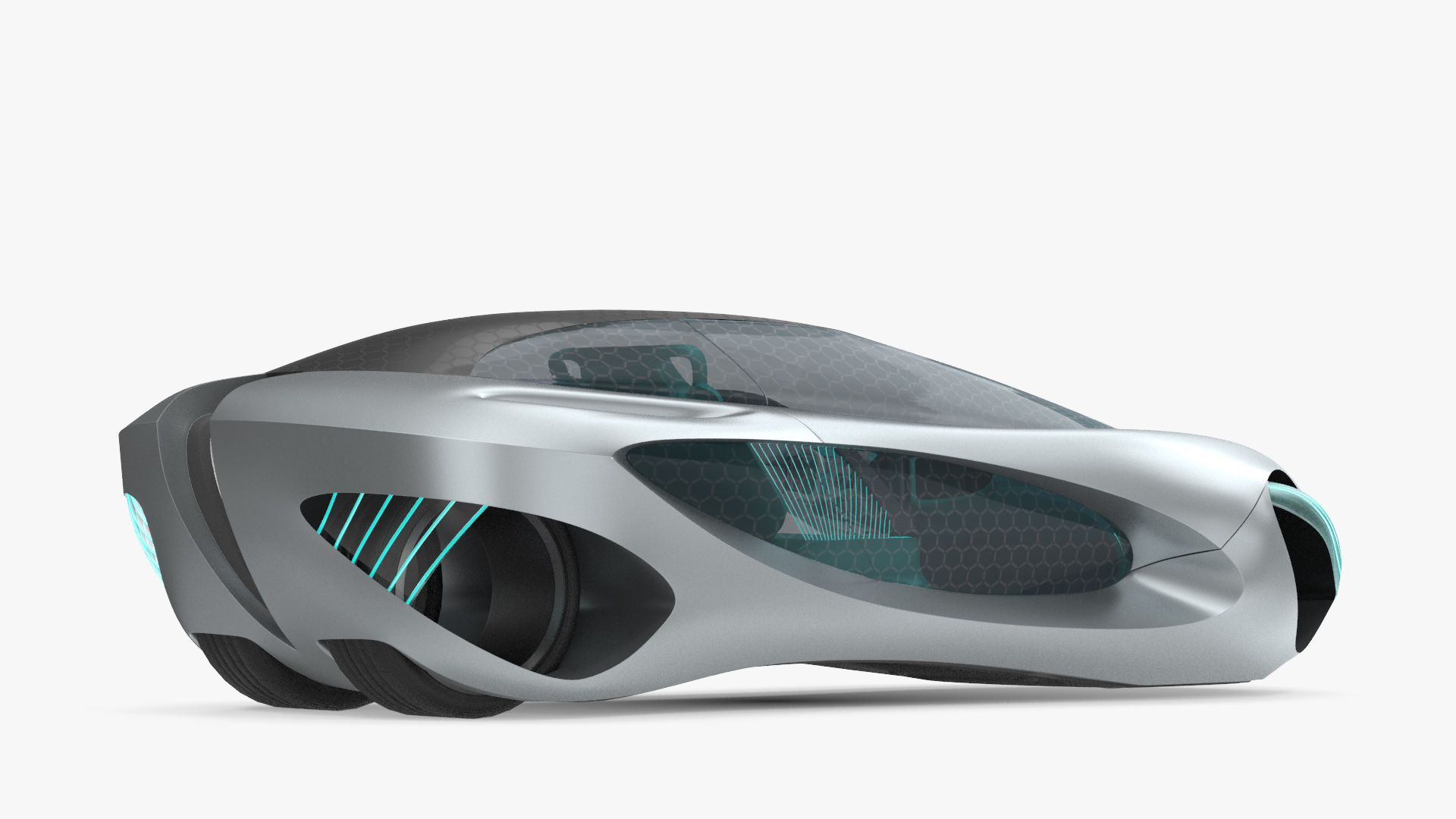 Futuristic Hover Car Taihoo Rigged 3D model