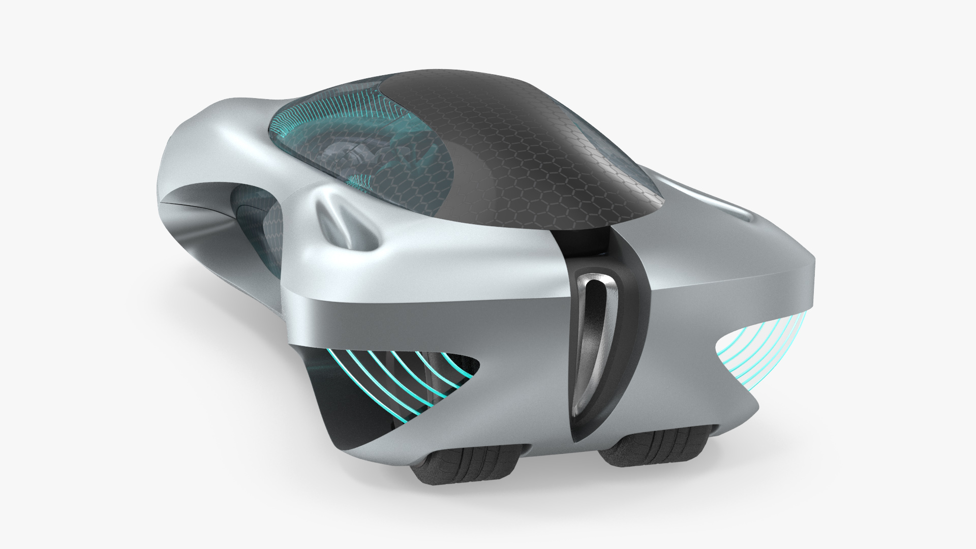 Futuristic Hover Car Taihoo Rigged 3D model