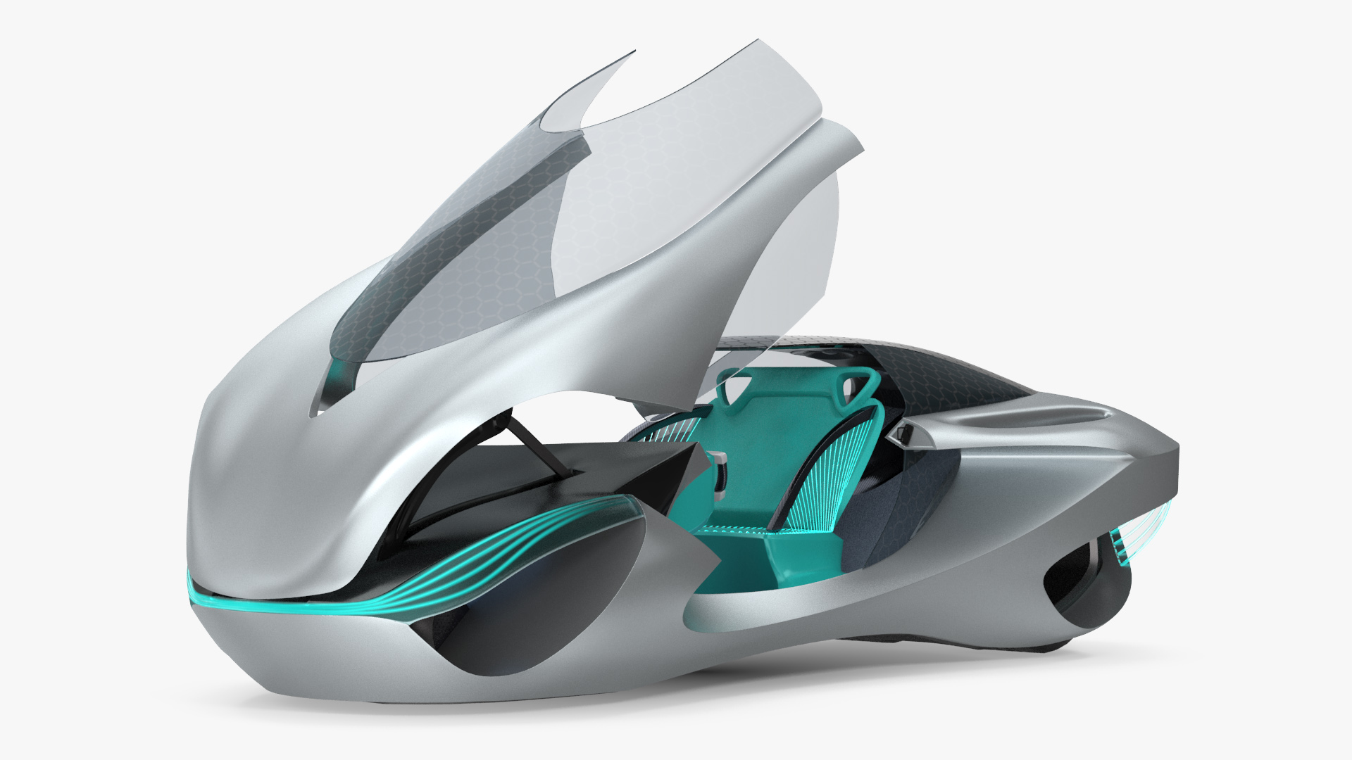 Futuristic Hover Car Taihoo Rigged 3D model