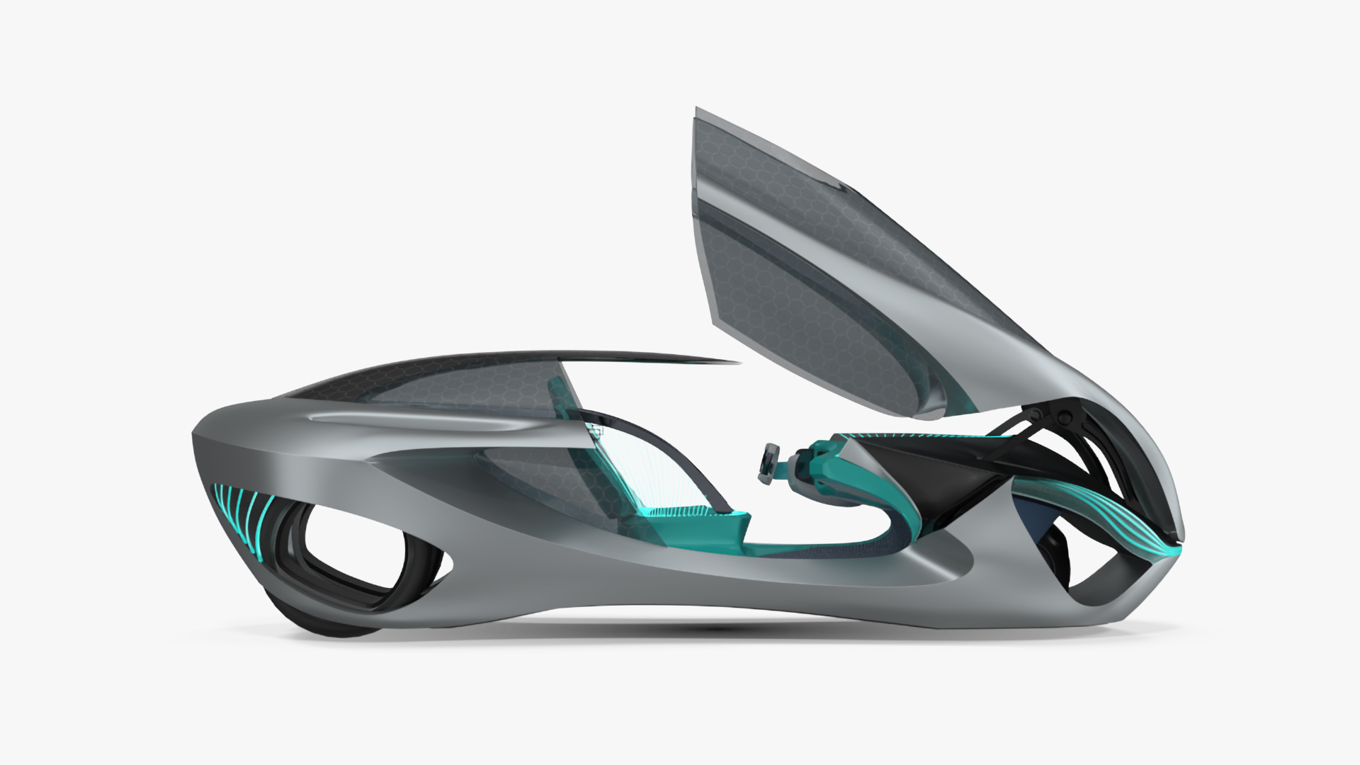 Futuristic Hover Car Taihoo Rigged 3D model
