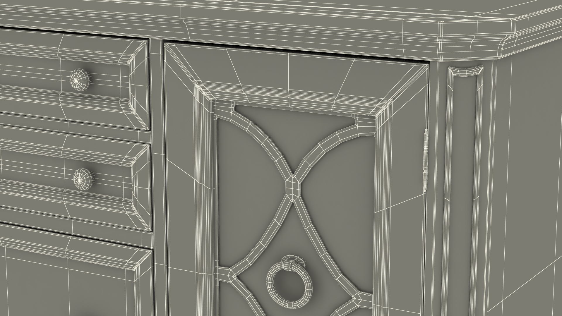 3D Sideboard Cottage Style model