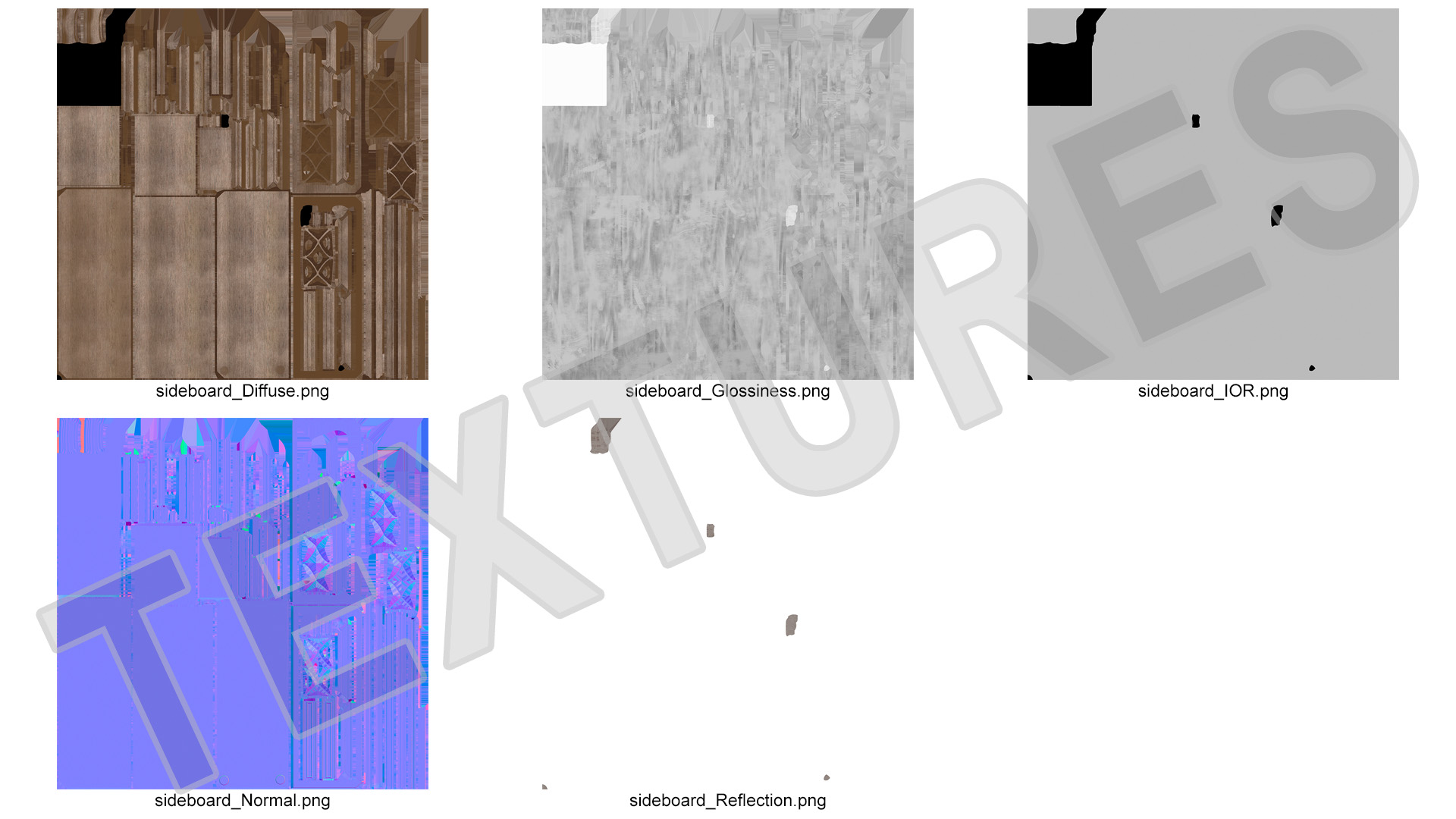 3D Sideboard Cottage Style model