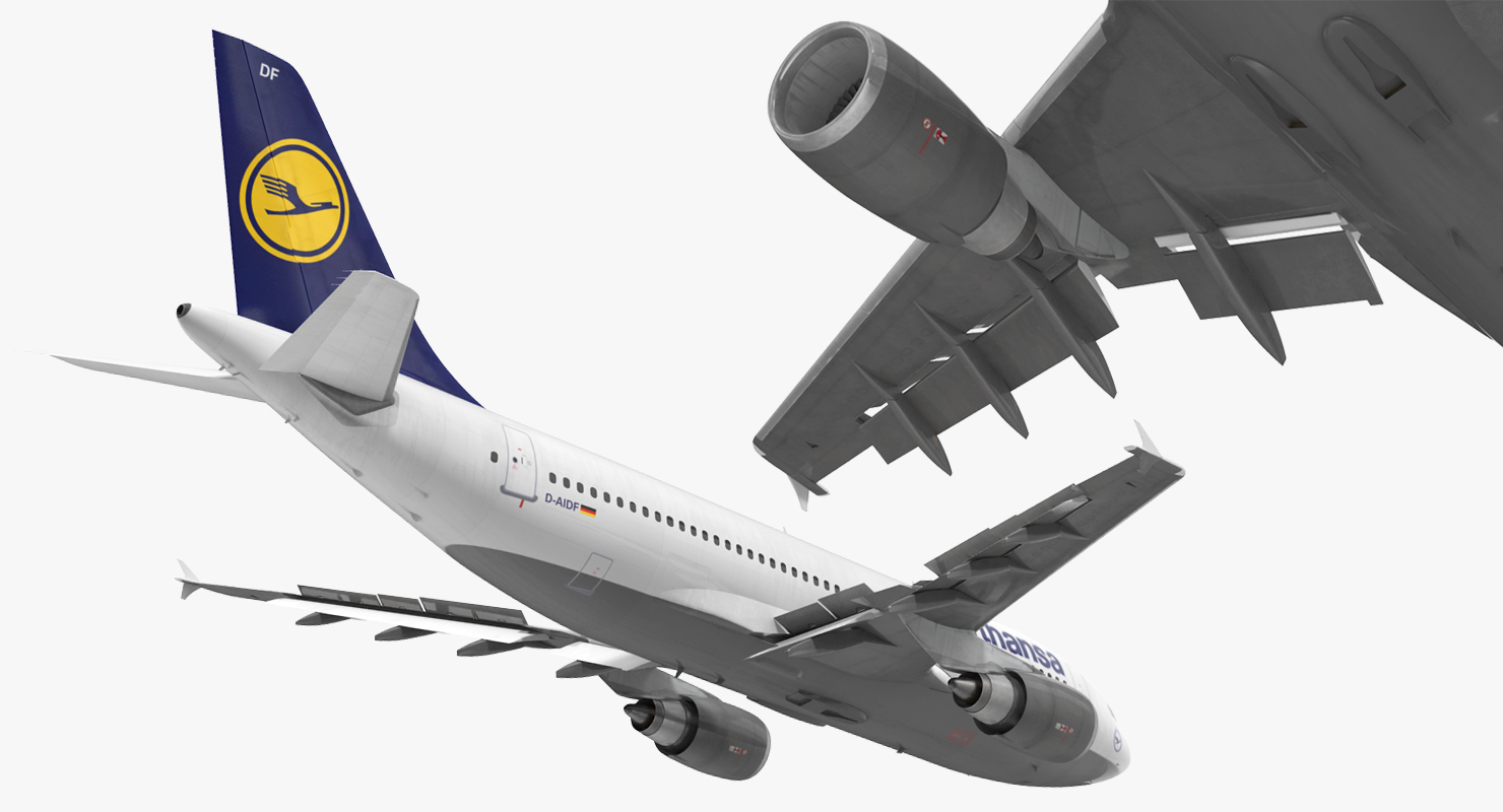 Airbus A310 300 Lufthansa Rigged 3D