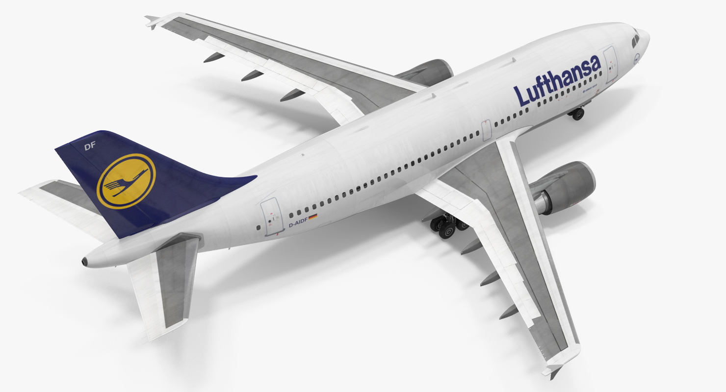Airbus A310 300 Lufthansa Rigged 3D