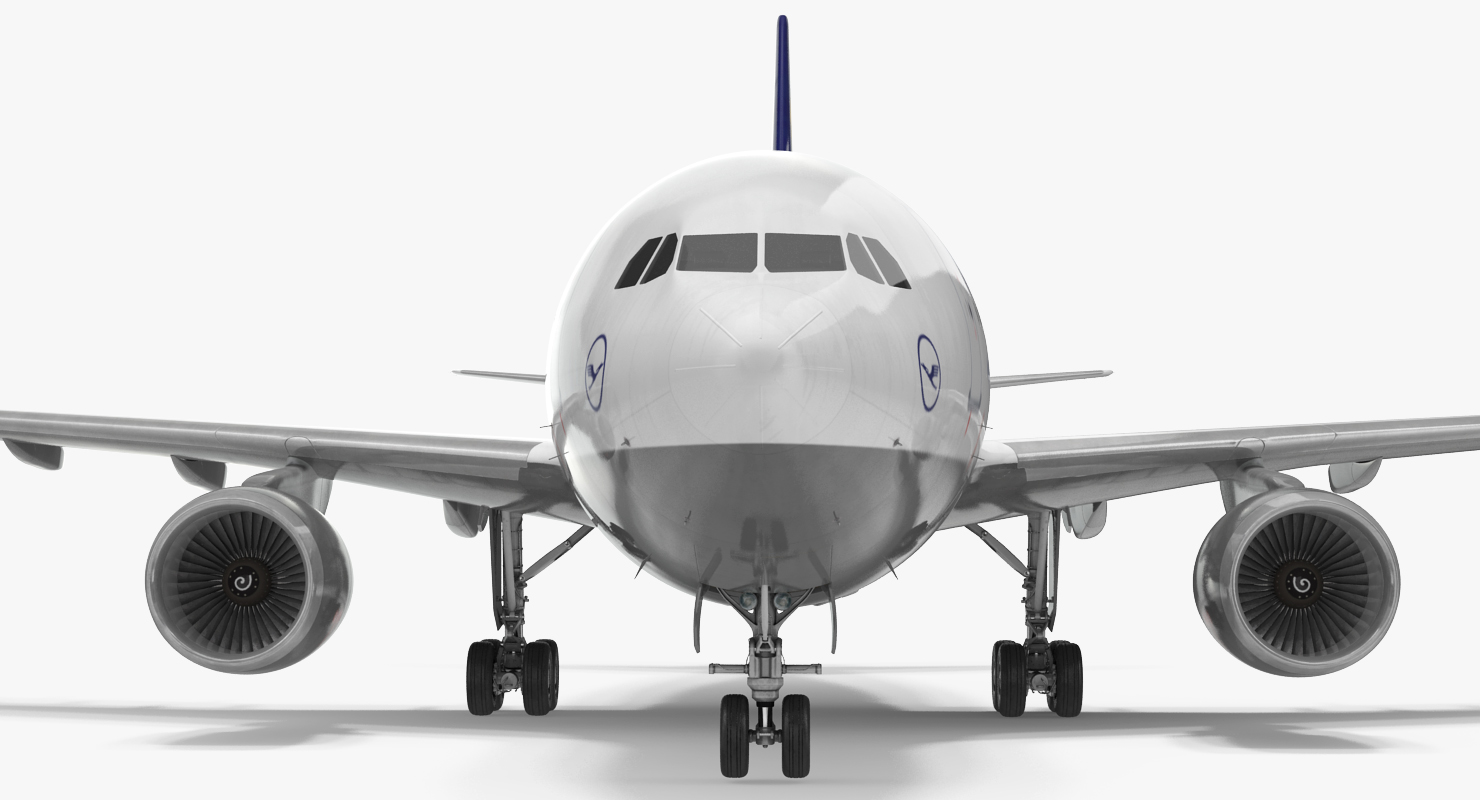 Airbus A310 300 Lufthansa Rigged 3D