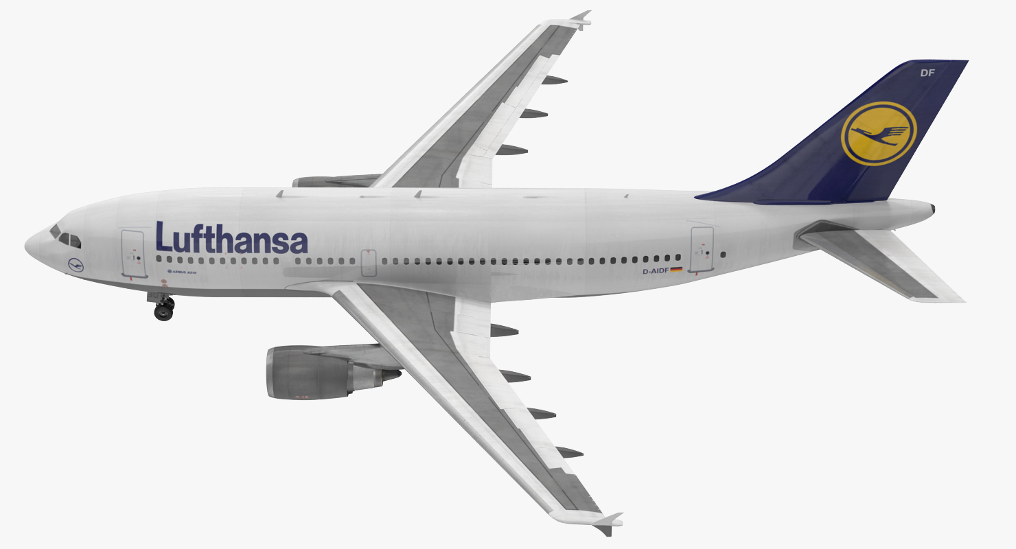 Airbus A310 300 Lufthansa Rigged 3D
