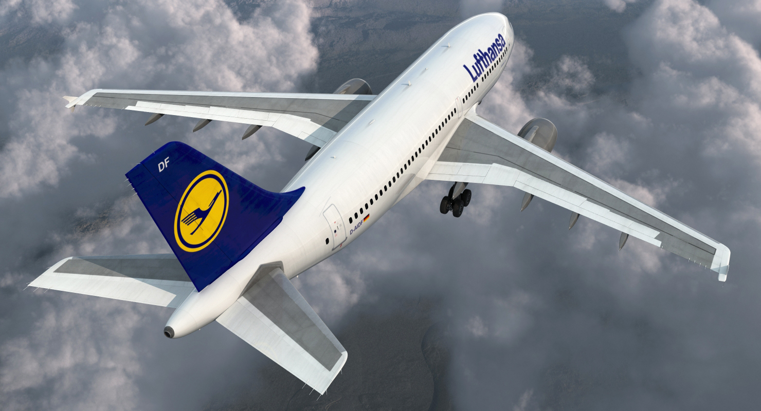 Airbus A310 300 Lufthansa Rigged 3D