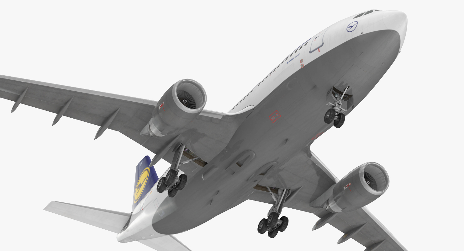 Airbus A310 300 Lufthansa Rigged 3D