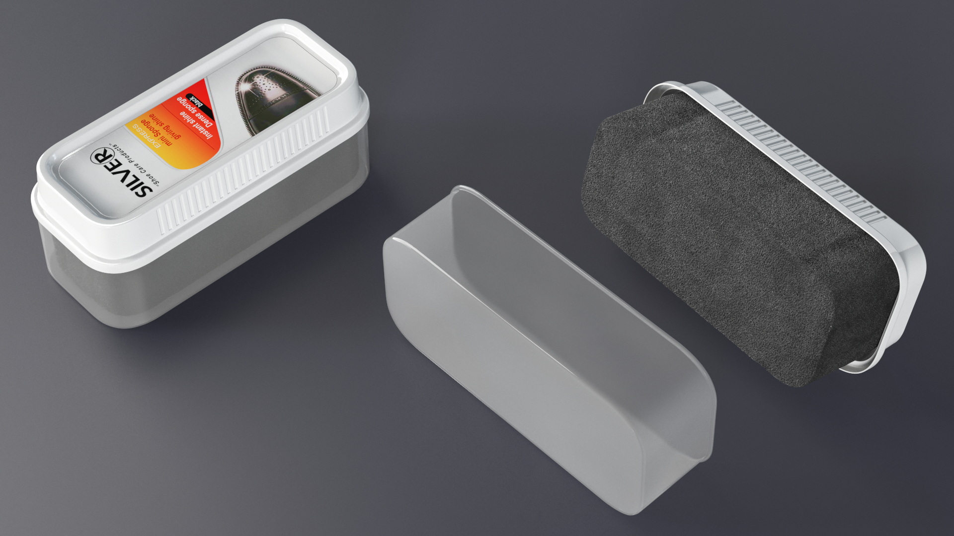 Shoe Shine Sponge Silver 3D model