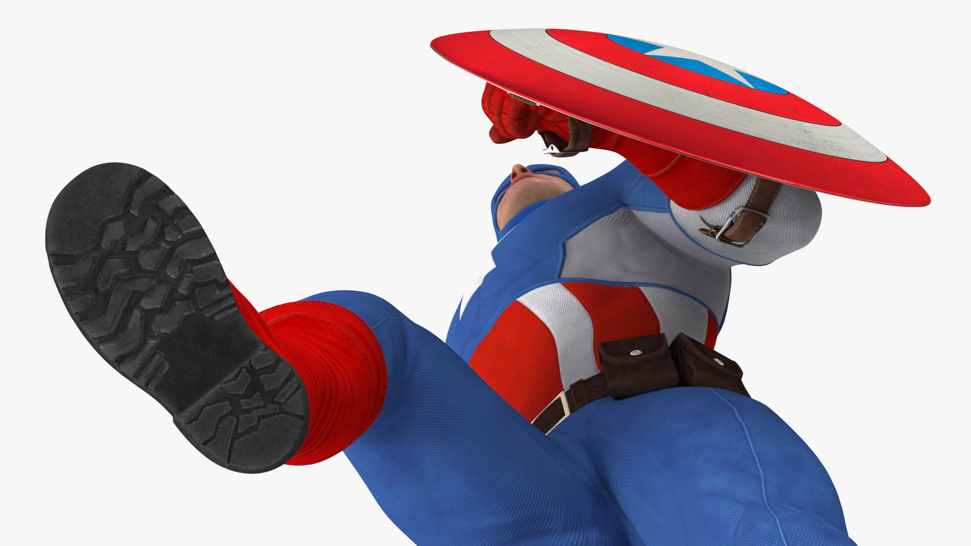 3D model Comics Character Captain America Running Pose