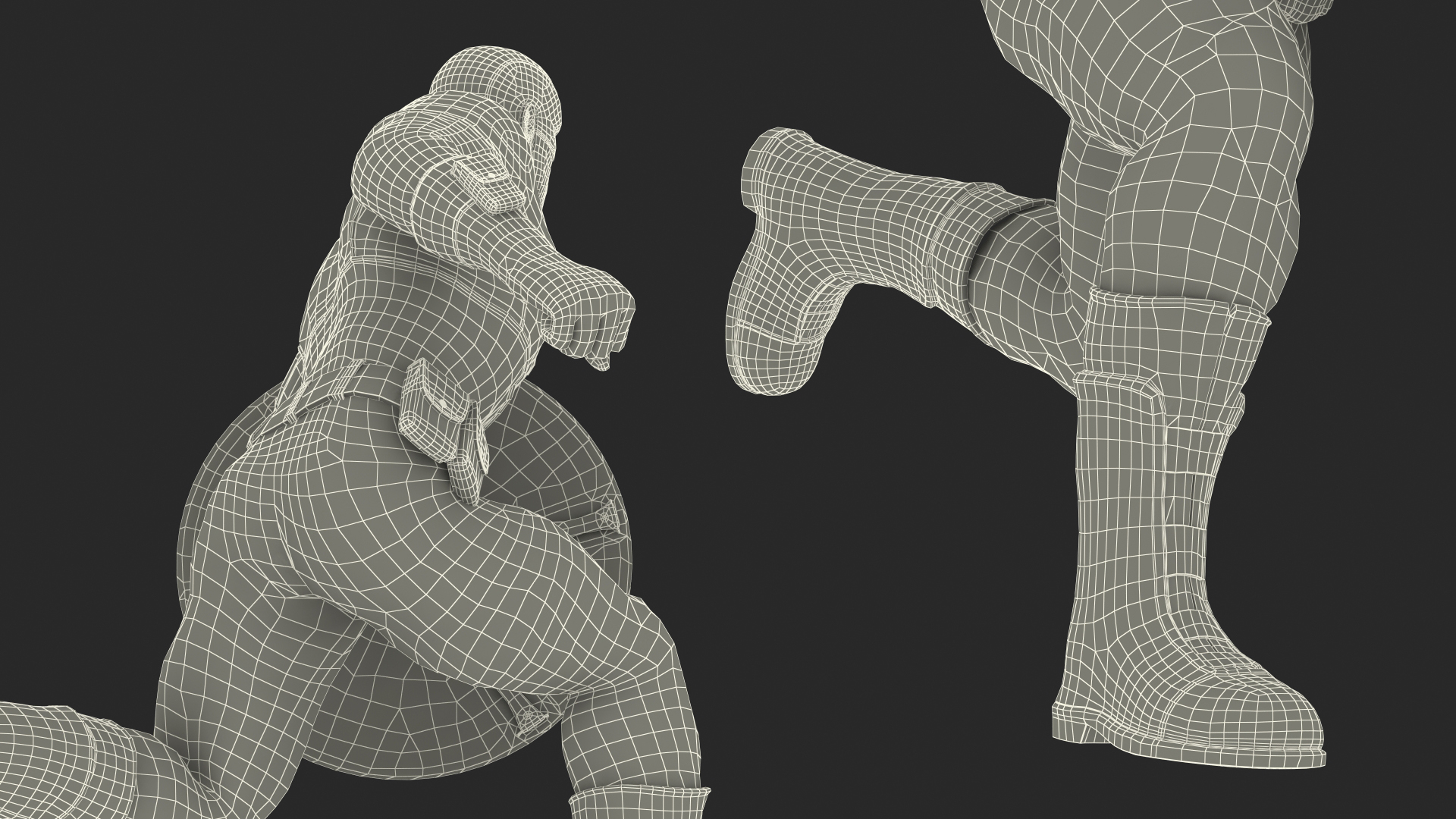 3D model Comics Character Captain America Running Pose