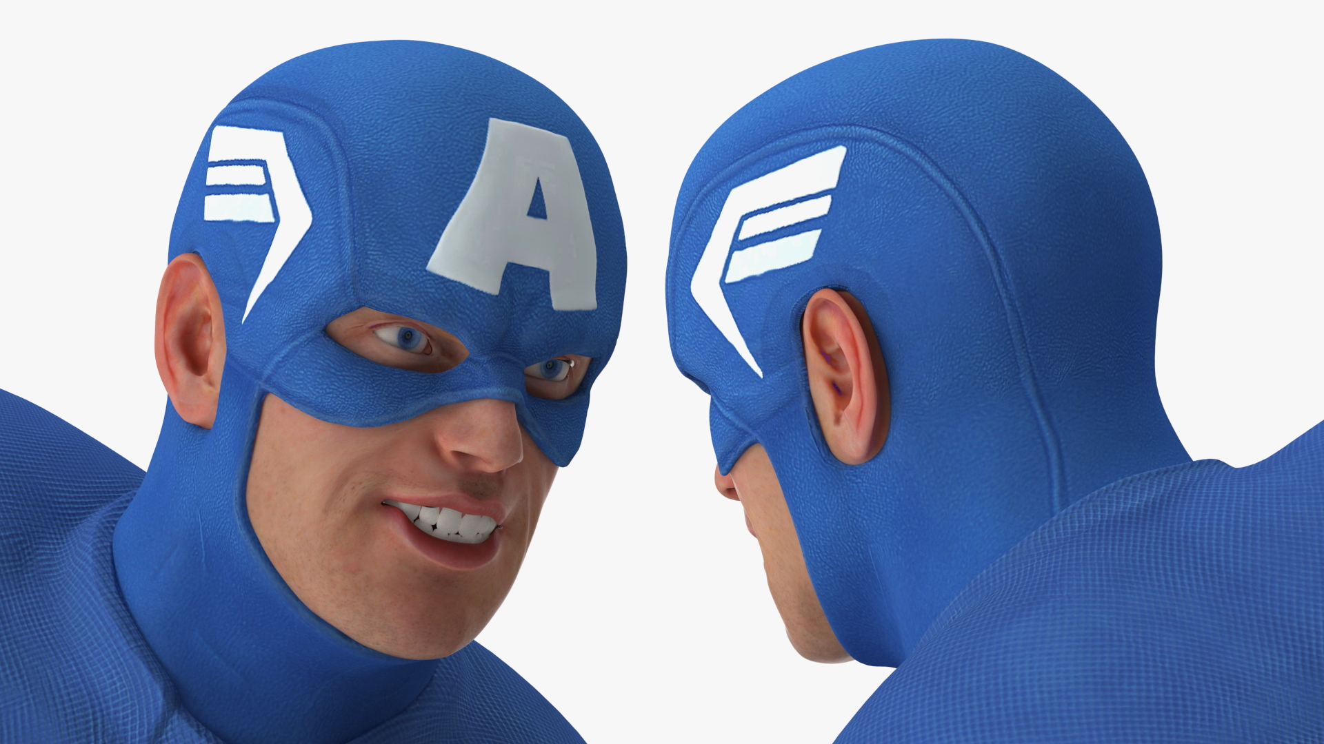 3D model Comics Character Captain America Running Pose
