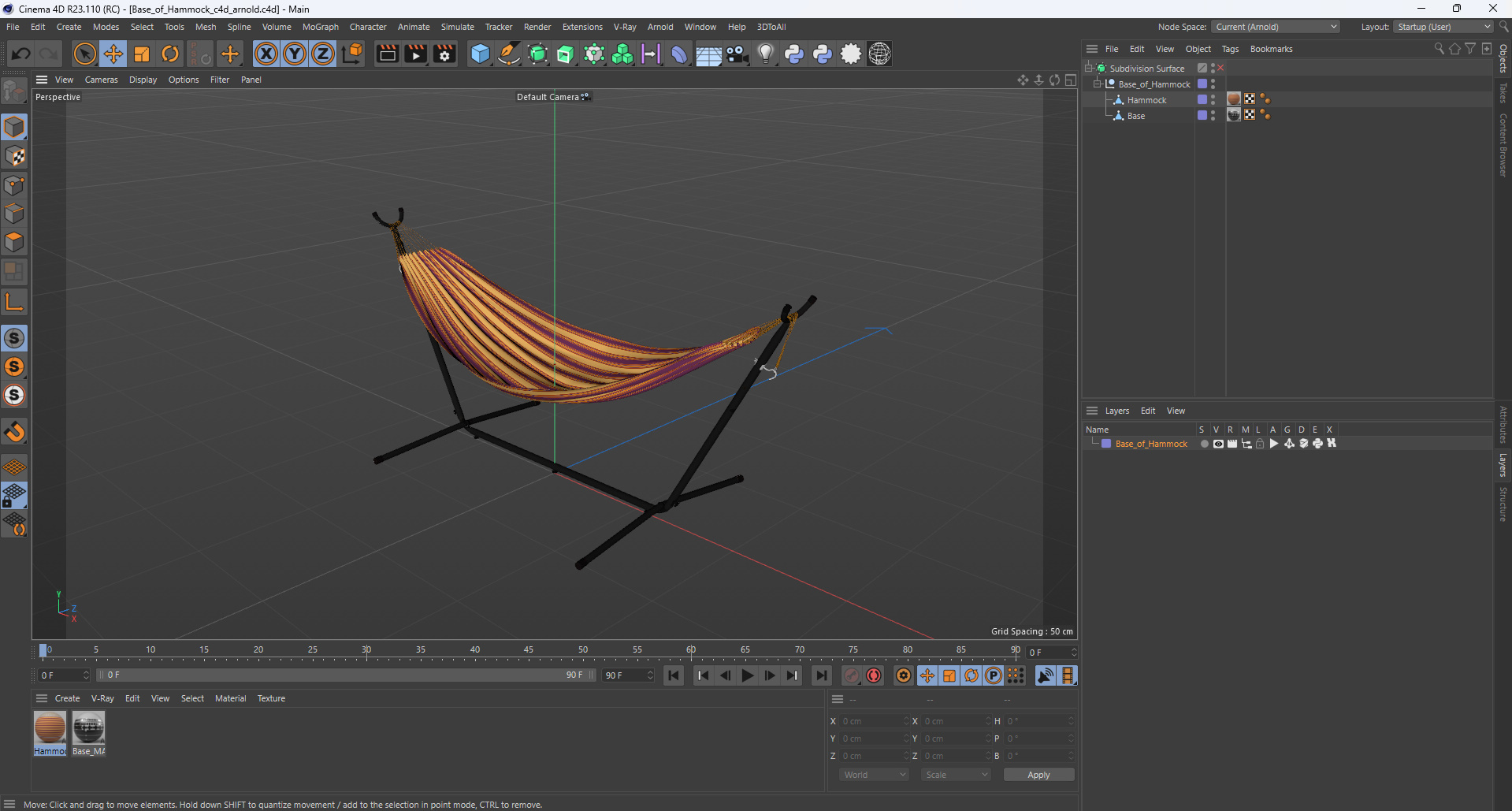 3D model Base of Hammock