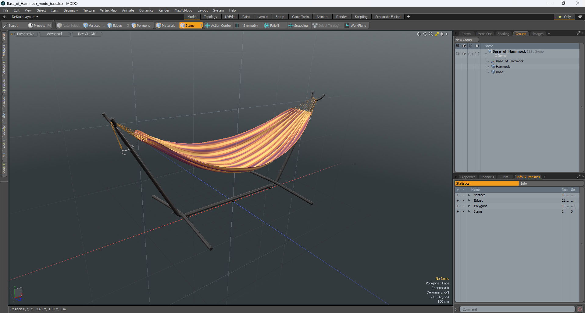 3D model Base of Hammock
