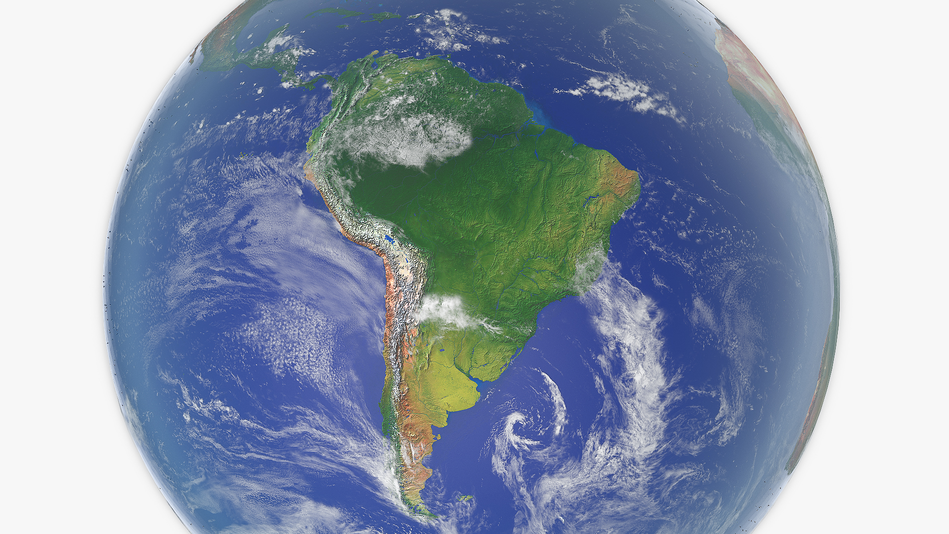 3D model Detailed Earth Globe