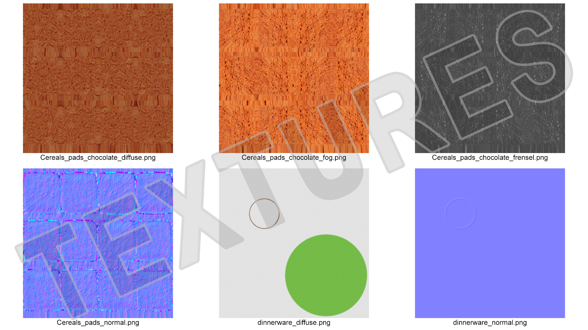 3D Chocolate Cereal Pillow Flakes in Bowl model