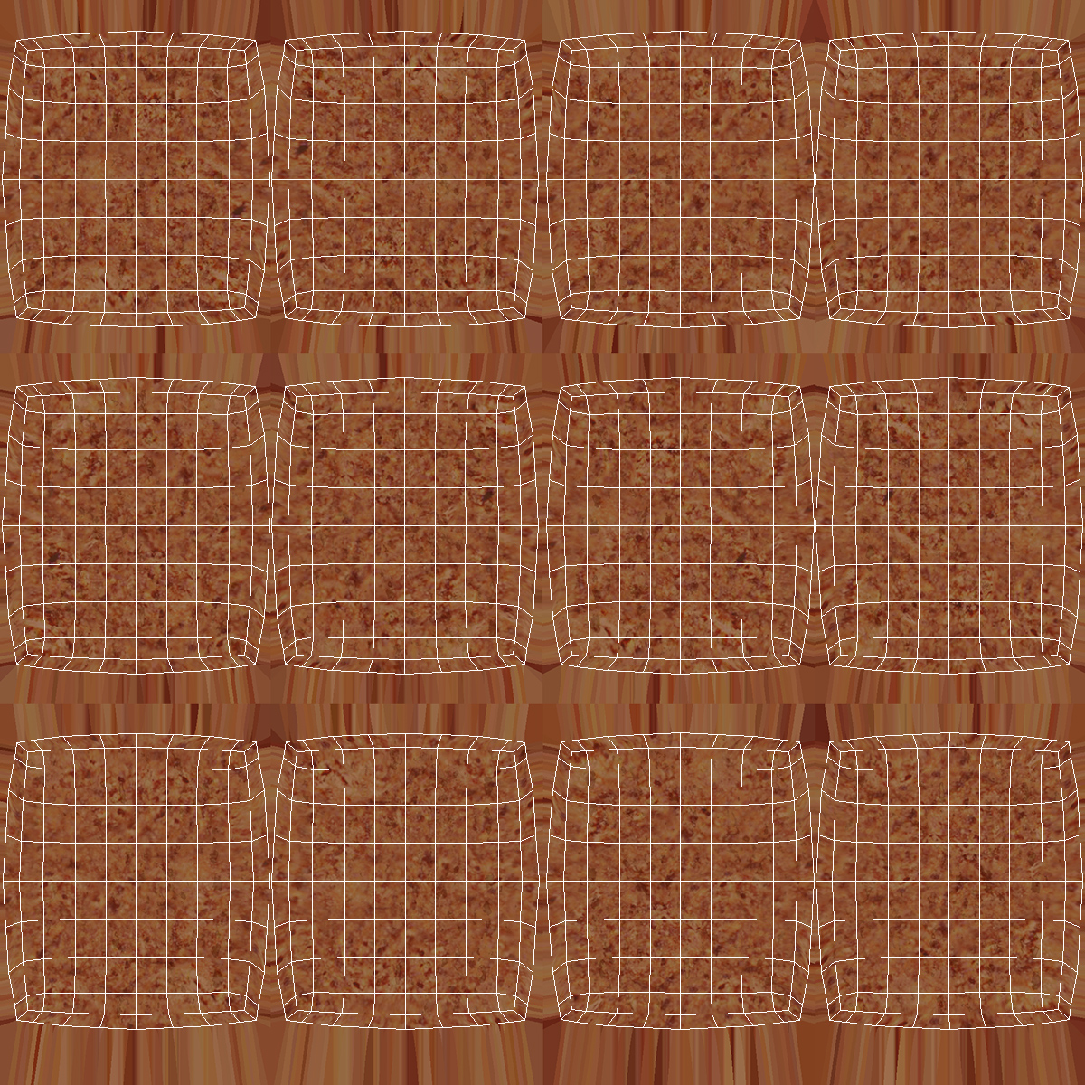 3D Chocolate Cereal Pillow Flakes in Bowl model