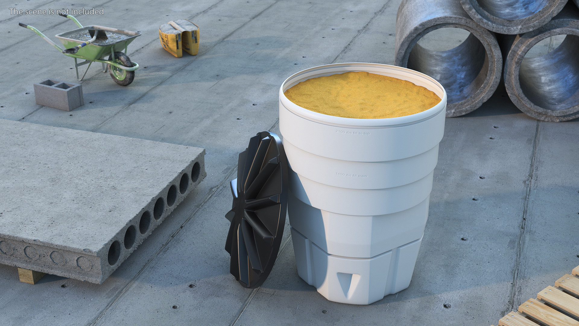Opened White Sand Barrel 3D model
