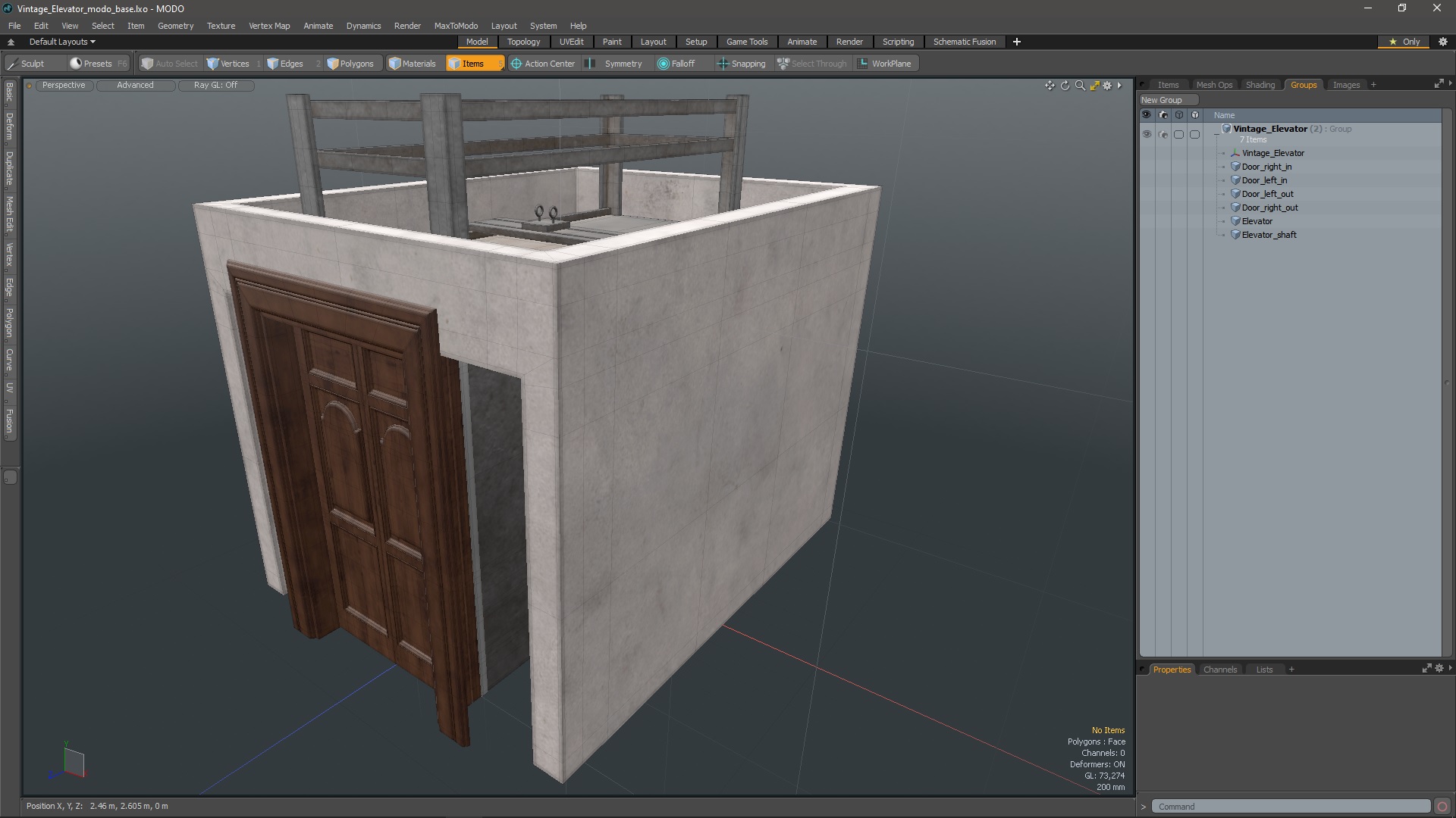 3D Vintage Elevator