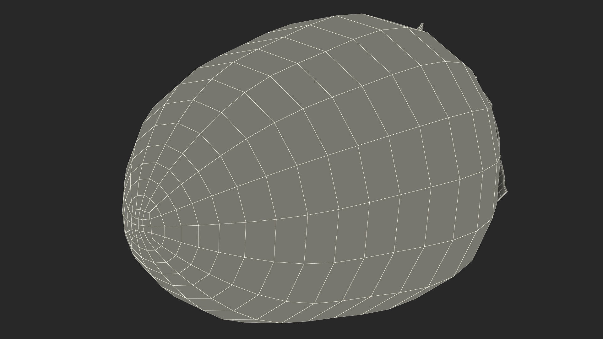 3D Hachiya Persimmon Fruit model