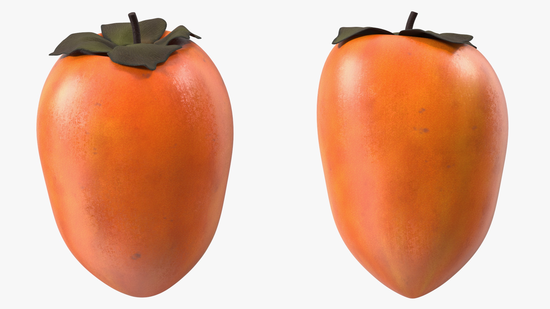 3D Hachiya Persimmon Fruit model