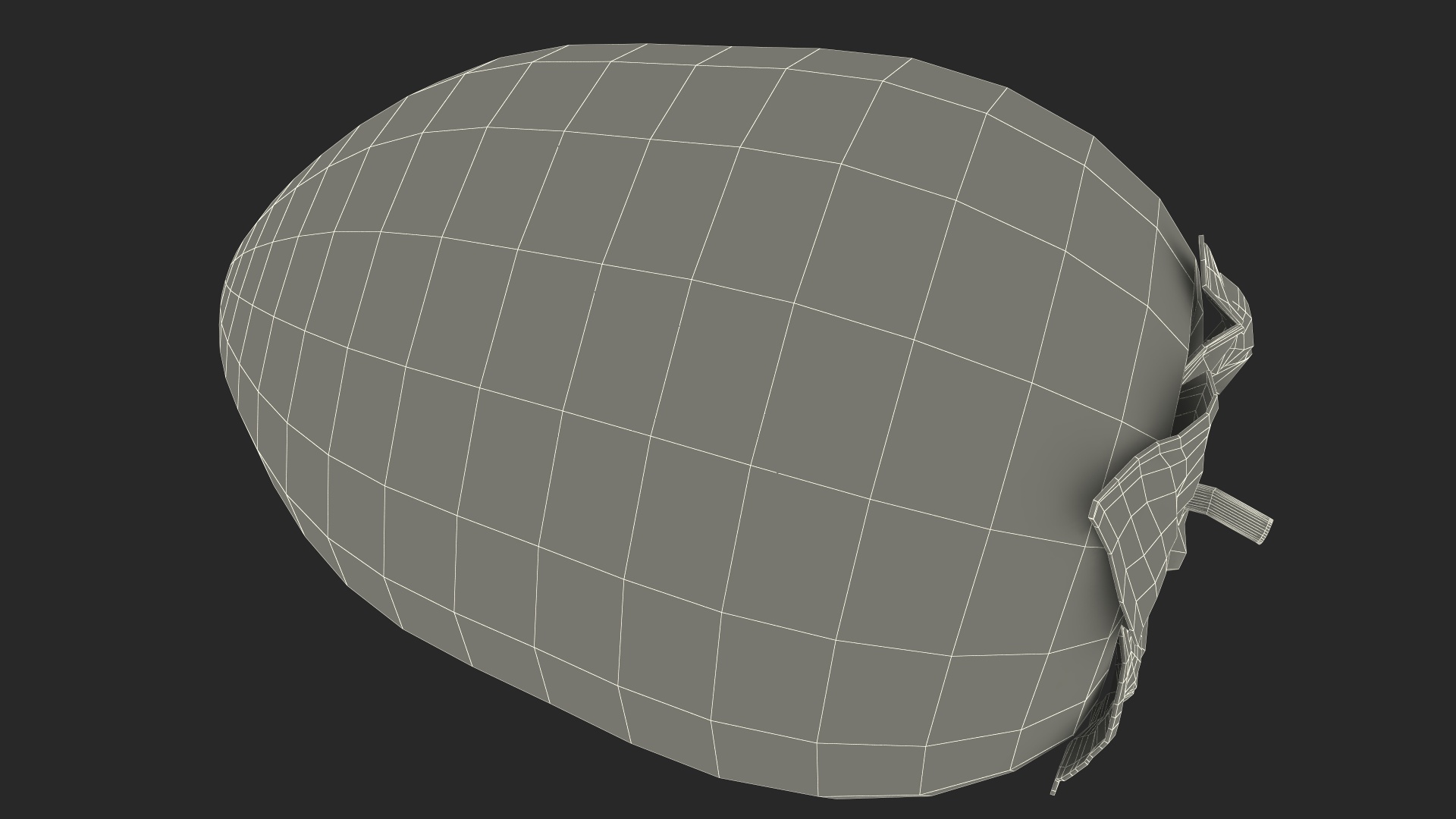 3D Hachiya Persimmon Fruit model